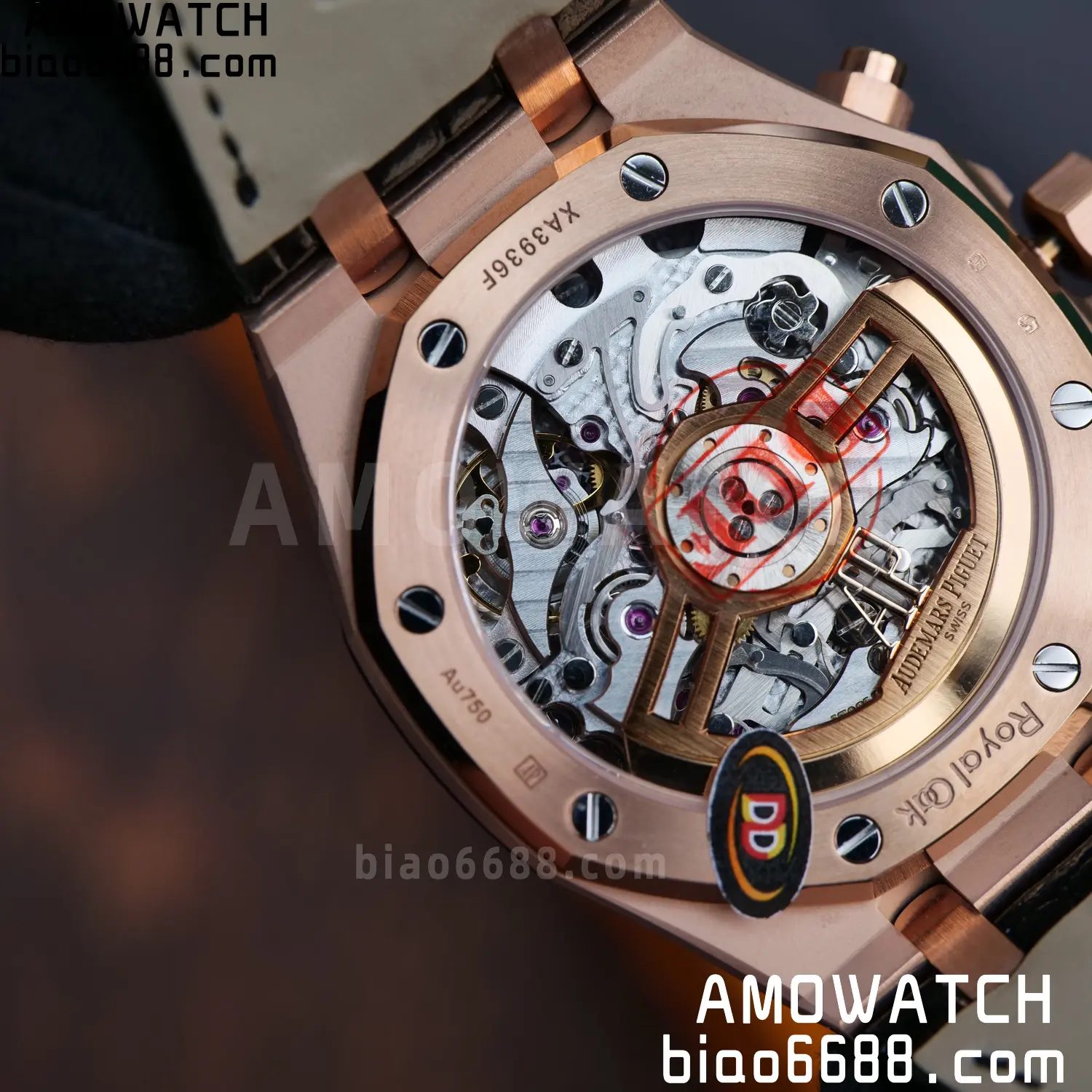 AP Royal Oak Chrono 26240 RG DDF 1:1 Best Edition Black Dial on Black Leather Strap DD4401 Super Clone Weight (SW Dial) 86 7e18c8e0985a482 AMO Watch