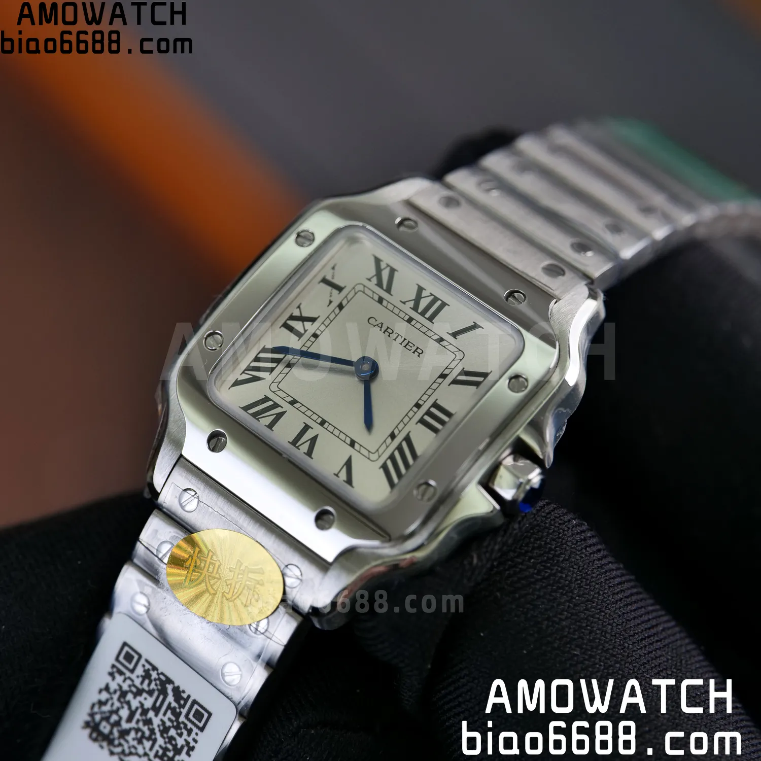 Santos Dumont 27mm WSSA0082 SS AF 1:1 Best Edition Silver Dial on SS Bracelet quartz 73 7ed1453cf10a963 AMO Watch