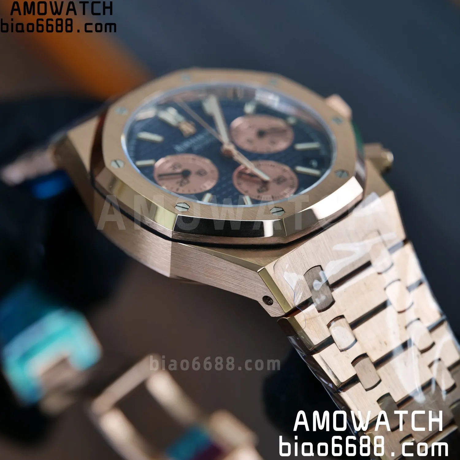 AP Royal Oak Chrono 26240 RG DDF 1:1 Best Edition Blue/RG Dial on RG Bracelet DD4401 Super Clone Weight (SW Dial) 75 7f934a34930e651 AMO Watch
