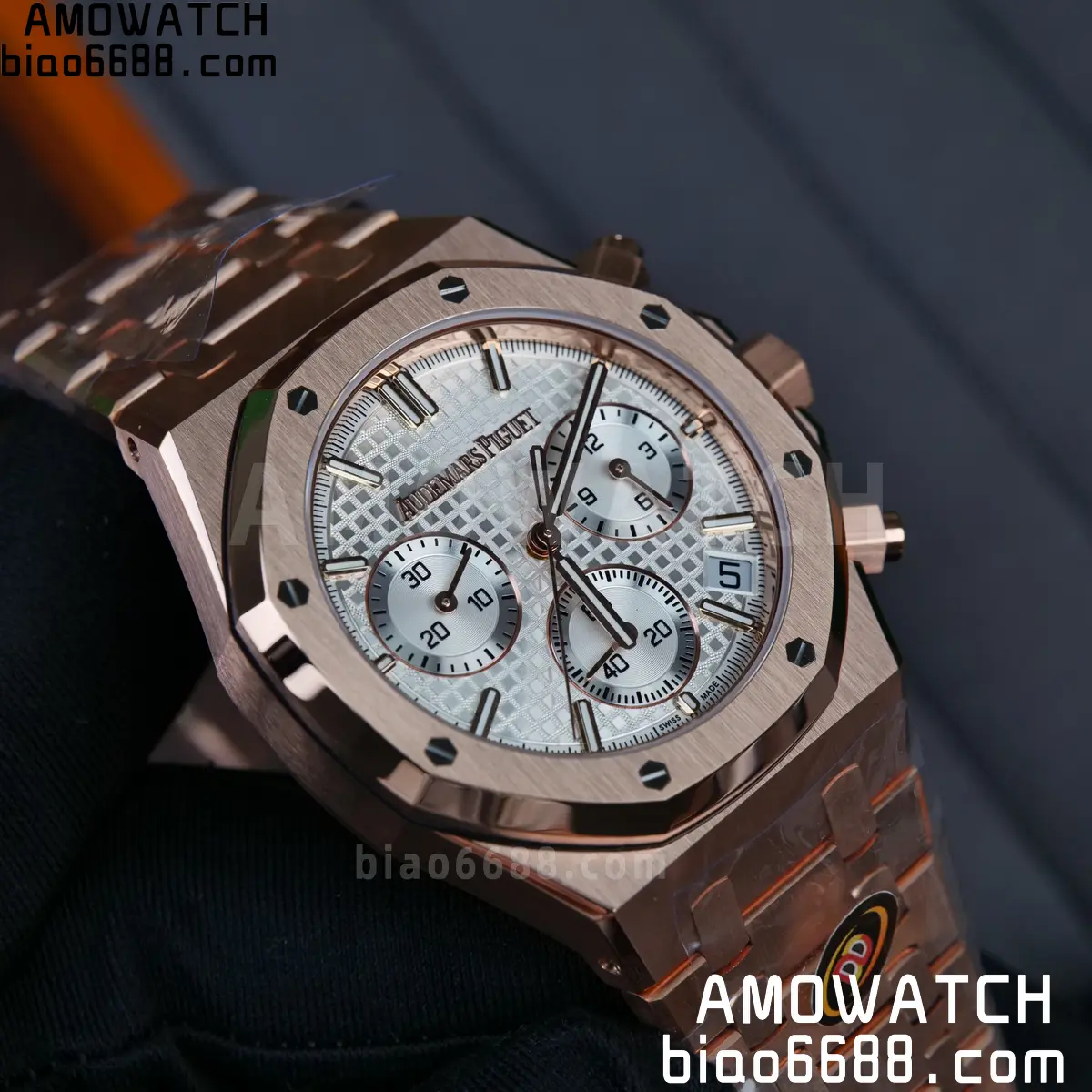 AP Royal Oak Chrono 26240 RG DDF 1:1 Best Edition White Dial on RG Bracelet DD4401 Super Clone Weight (SW Dial) 77 859c08d2339db8b AMO Watch