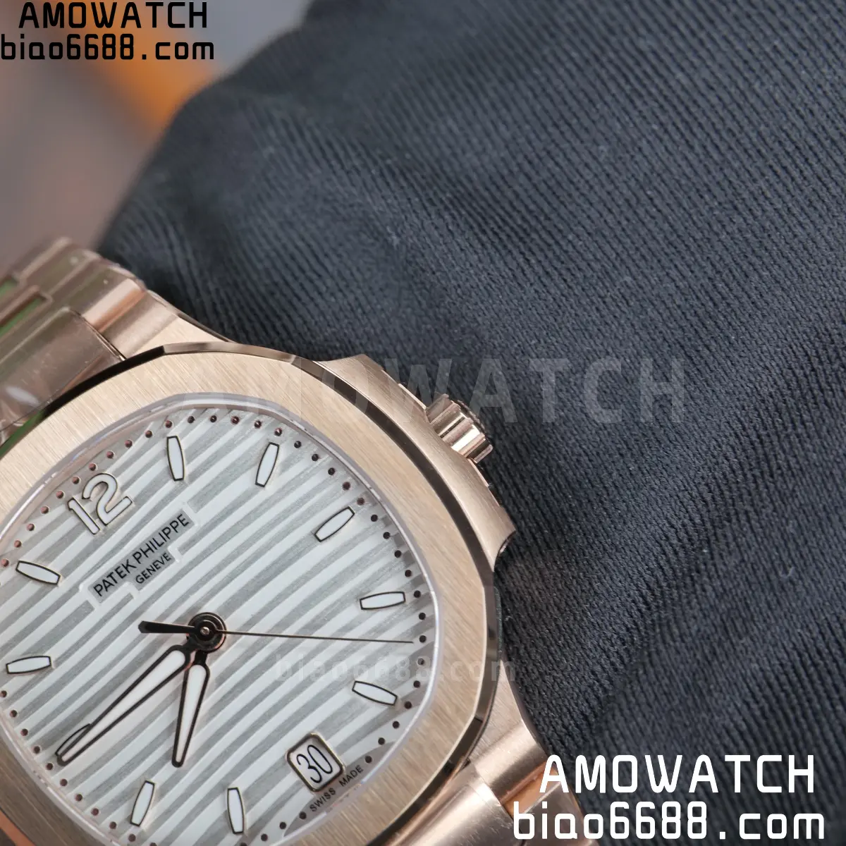 PP Nautilus 7118 RG Ladies DDF 1:1 Best Edition Silver Dial on RG Bracelet DD324 Super Clone 114 9449a0779134740 AMO Watch