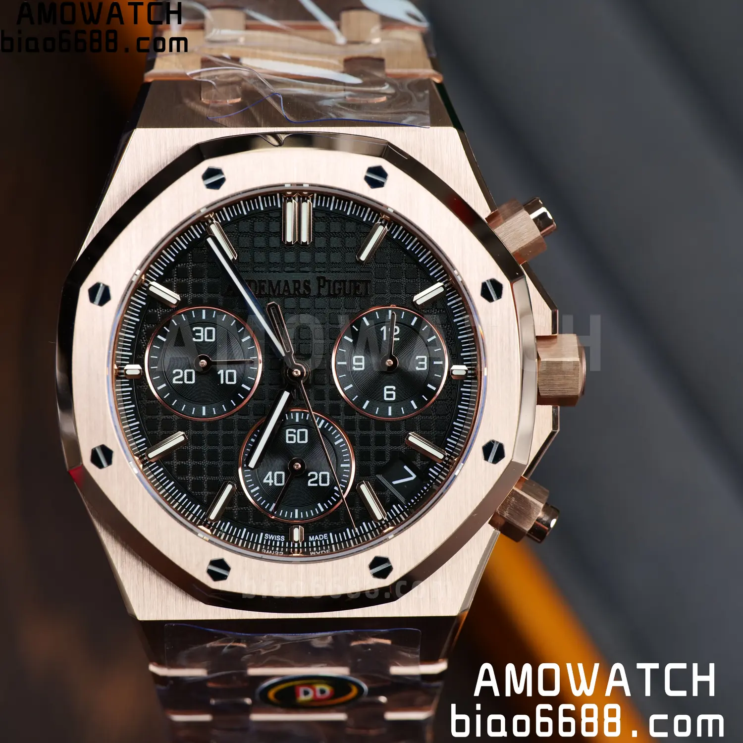 AP Royal Oak Chrono 26240 RG DDF 1:1 Best Edition Black Dial on RG Bracelet DD4401 Super Clone Weight (SW Dial) 70 9cd0d1577ea179a AMO Watch