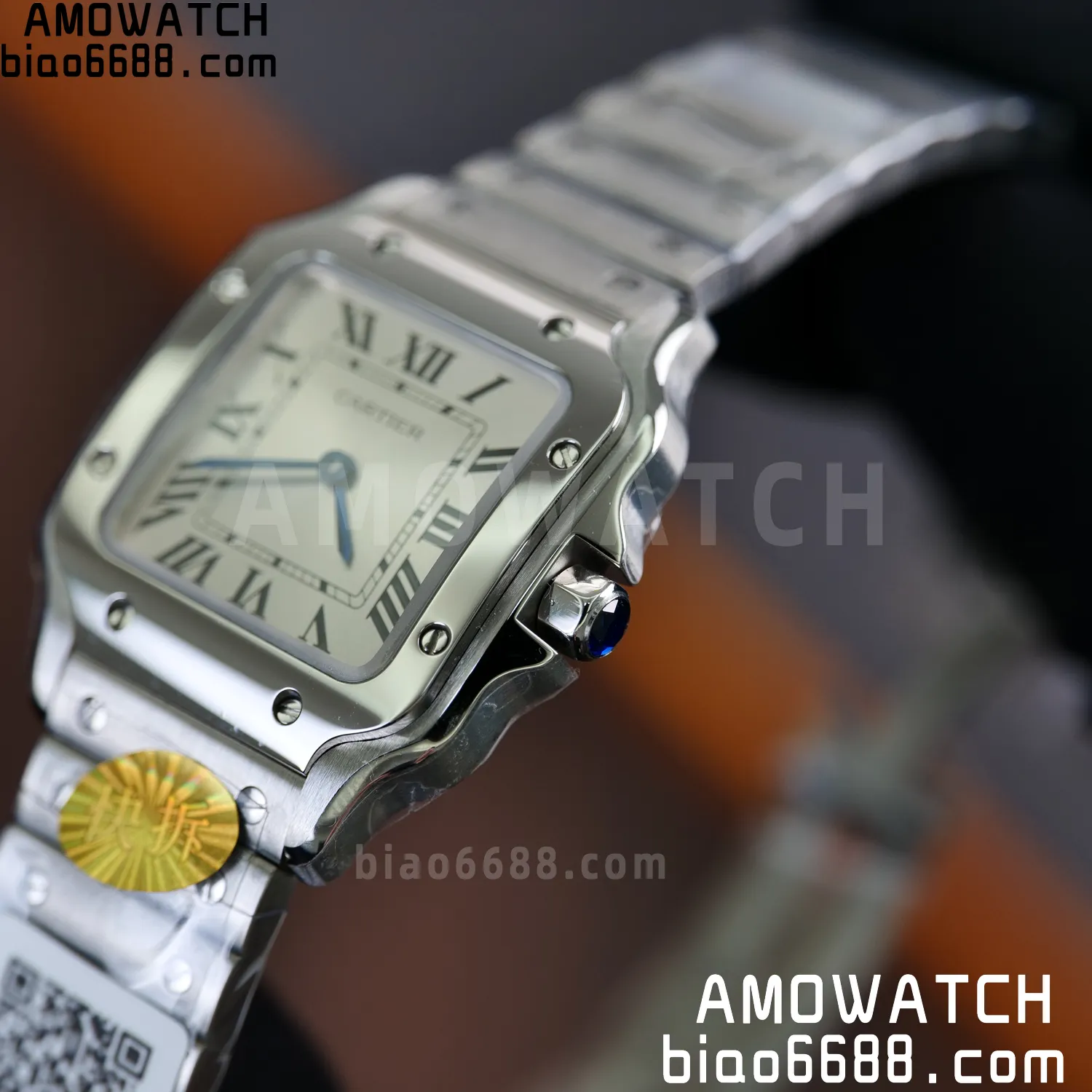Santos Dumont 27mm WSSA0082 SS AF 1:1 Best Edition Silver Dial on SS Bracelet quartz 71 a702111c07bdc4e AMO Watch