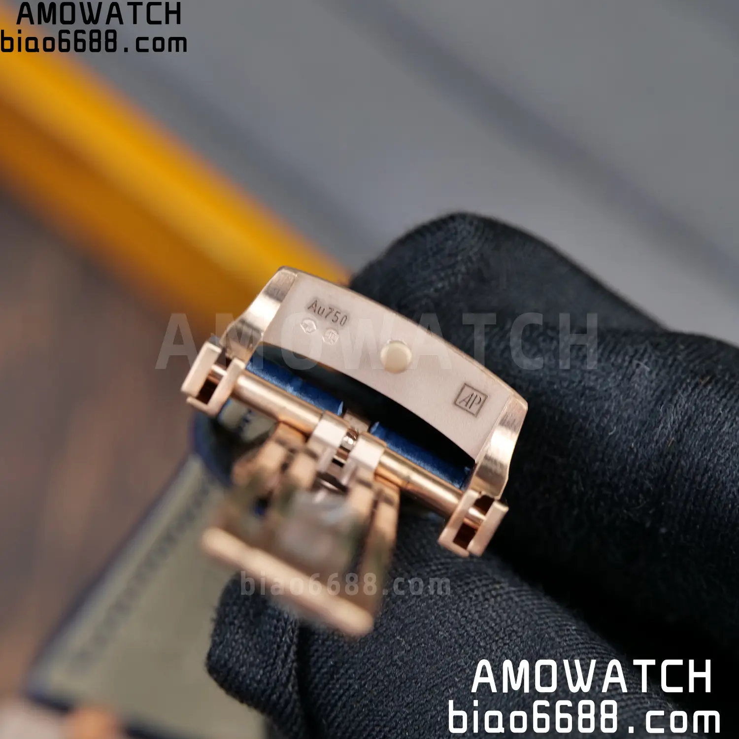 AP Royal Oak Chrono 26240 RG DDF 1:1 Best Edition White Dial on Blue Leather Strap DD4401 Super Clone Weight (SW Dial) 111 af069e9e89482eb AMO Watch