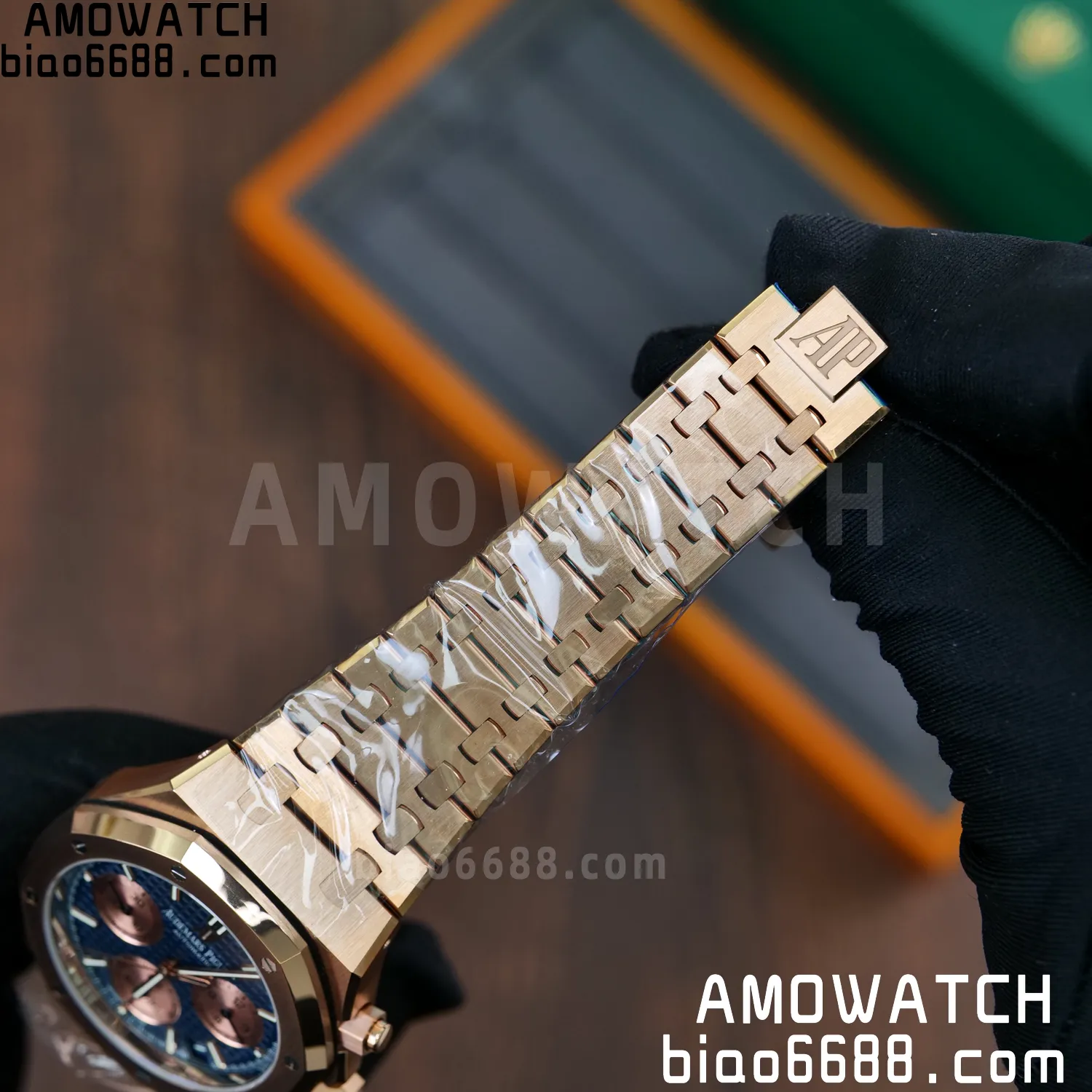 AP Royal Oak Chrono 26240 RG DDF 1:1 Best Edition Blue/RG Dial on RG Bracelet DD4401 Super Clone Weight (SW Dial) 70 af3e0fbc7a37806 AMO Watch