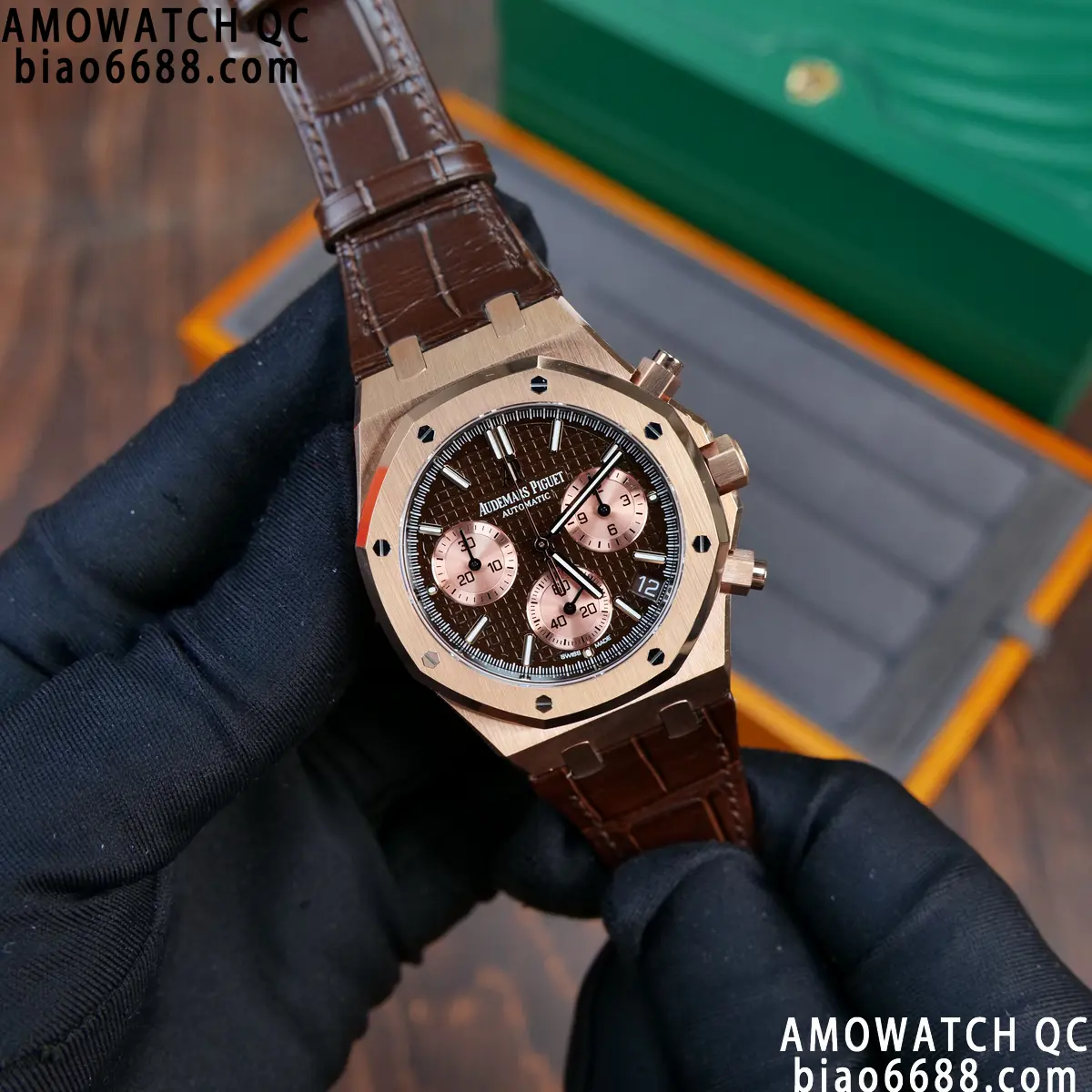 AP Royal Oak Chrono 26240 RG DDF 1:1 Best Edition Blue/RG Dial on Brown Leather Strap DD4401 Super Clone Weight (SW Dial) 82 c012dae778f05ee AMO Watch