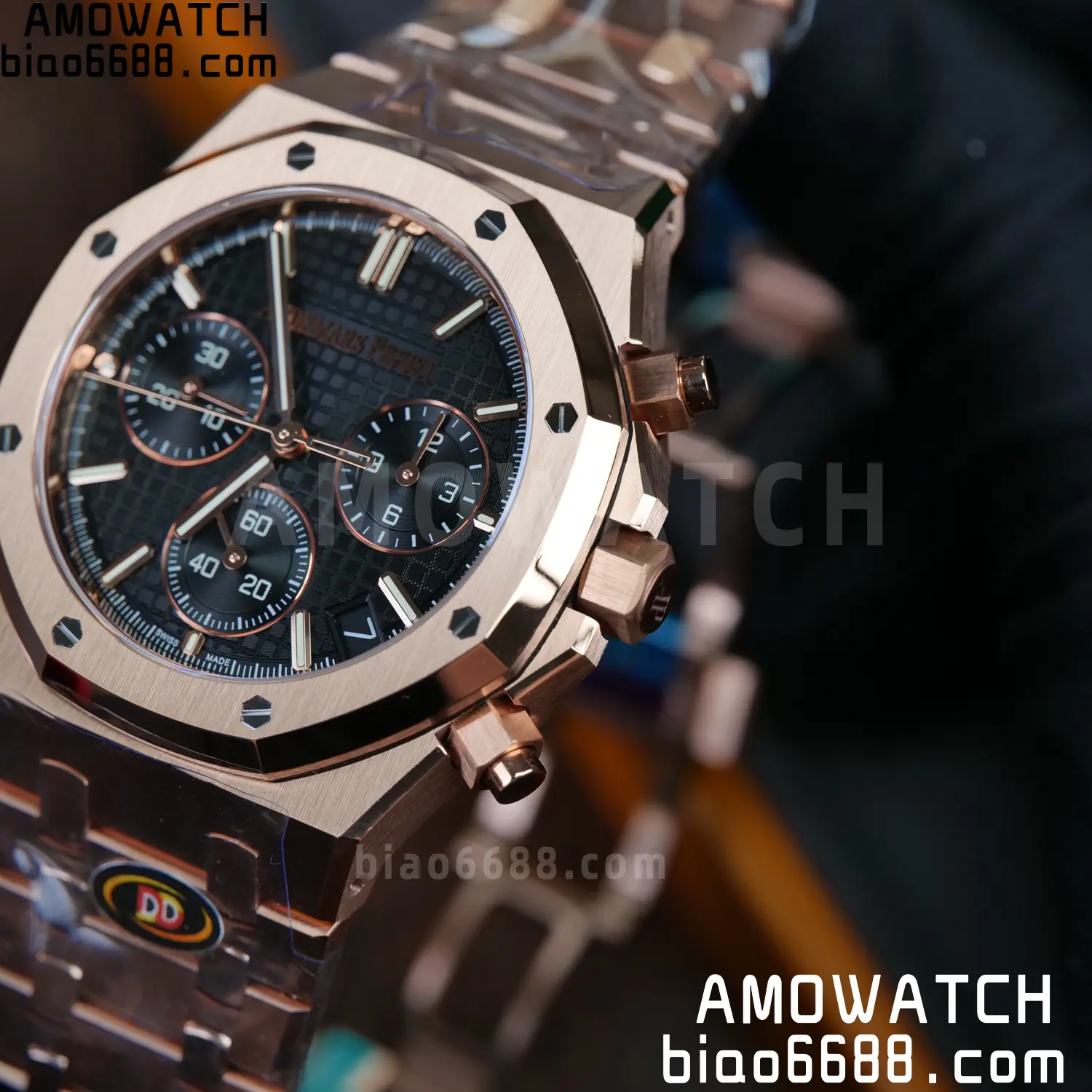 AP Royal Oak Chrono 26240 RG DDF 1:1 Best Edition Black Dial on RG Bracelet DD4401 Super Clone Weight (SW Dial) 74 c71db3f6bc903eb AMO Watch