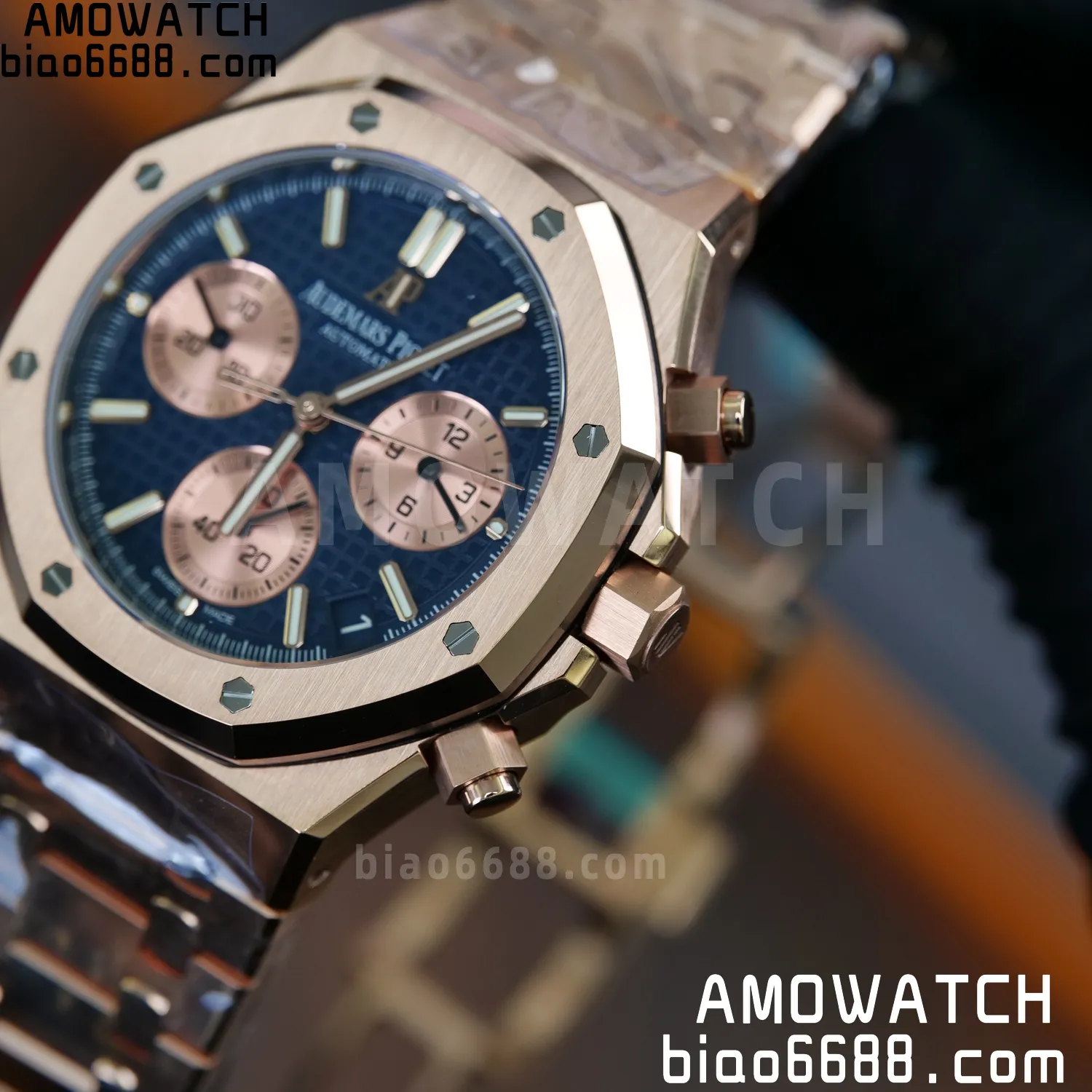 AP Royal Oak Chrono 26240 RG DDF 1:1 Best Edition Blue/RG Dial on RG Bracelet DD4401 Super Clone Weight (SW Dial) 77 d198bcbecbba133 AMO Watch