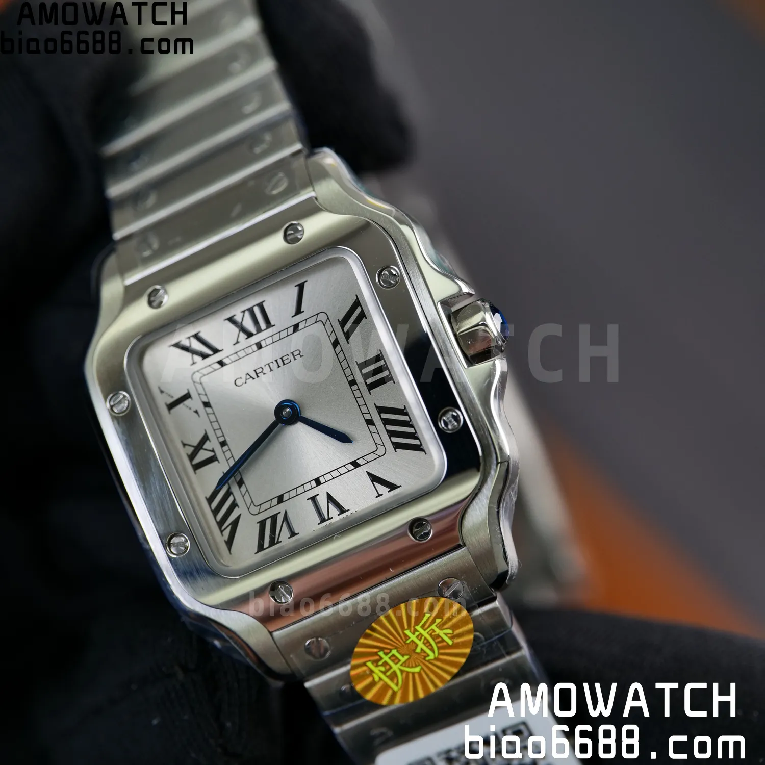 Santos Dumont 27mm WSSA0082 SS AF 1:1 Best Edition Silver Dial on SS Bracelet quartz 75 d7370a103d57303 AMO Watch