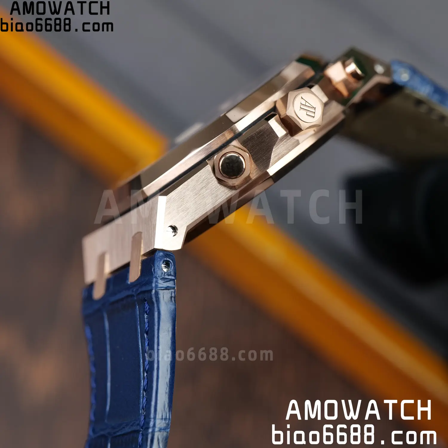 AP Royal Oak Chrono 26240 RG DDF 1:1 Best Edition White Dial on Blue Leather Strap DD4401 Super Clone Weight (SW Dial) 91 d8865f26da71a8e AMO Watch