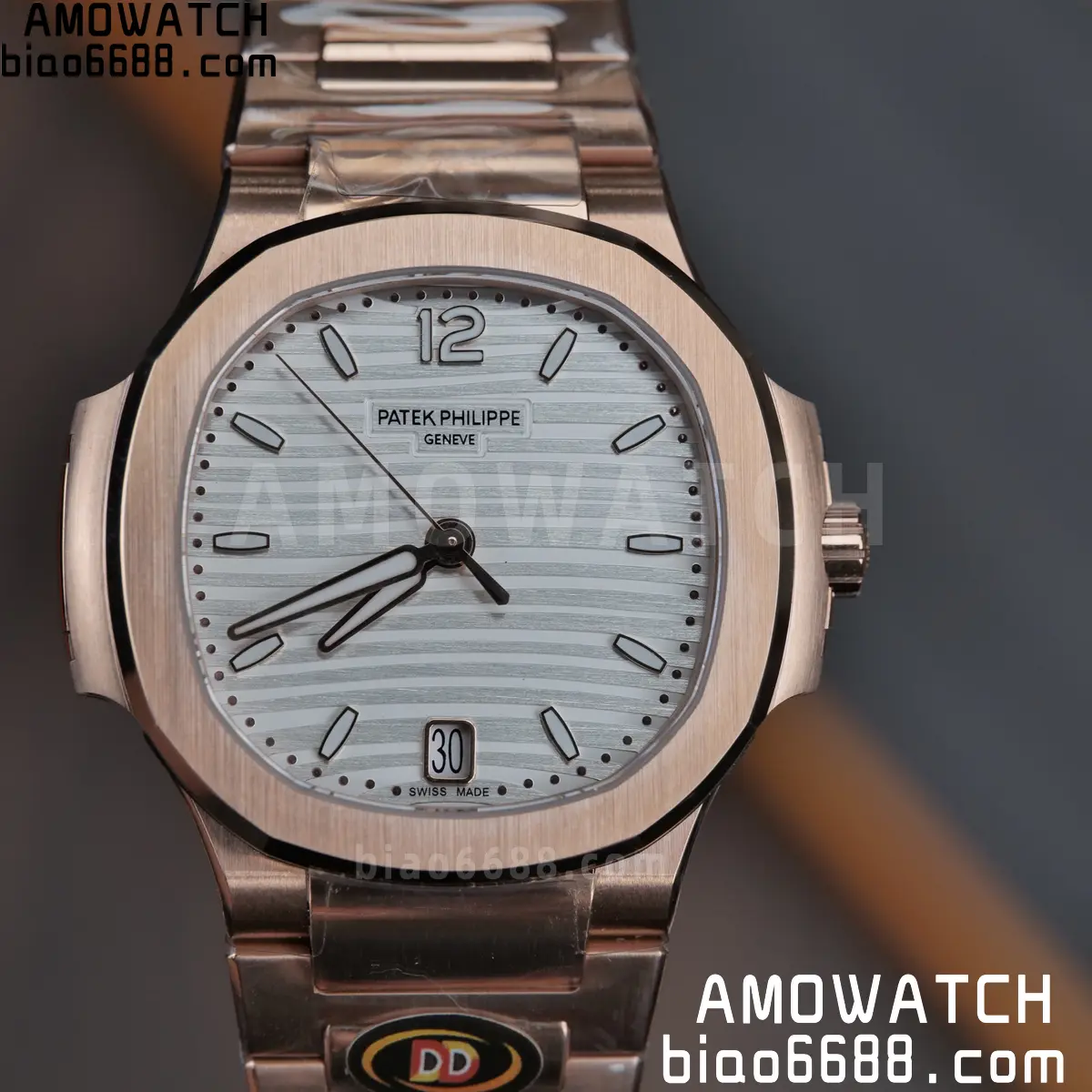 PP Nautilus 7118 RG Ladies DDF 1:1 Best Edition Silver Dial on RG Bracelet DD324 Super Clone 89 d8987fbc83a82d2 AMO Watch