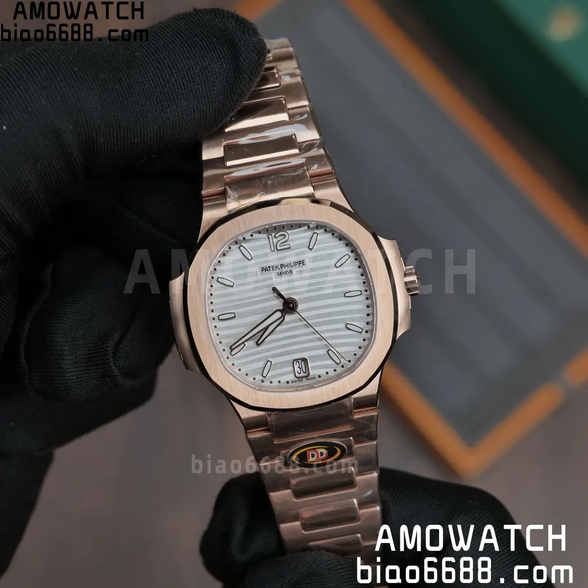 PP Nautilus 7118 RG Ladies DDF 1:1 Best Edition Silver Dial on RG Bracelet DD324 Super Clone 84 dcfb0162958018f AMO Watch