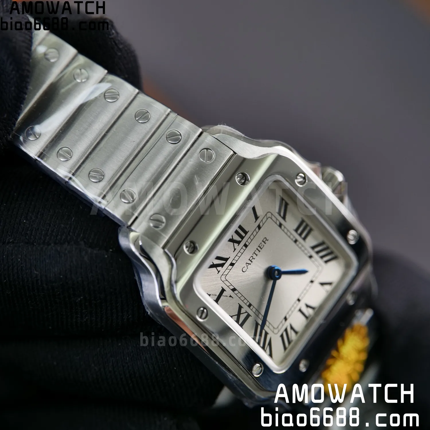 Santos Dumont 27mm WSSA0082 SS AF 1:1 Best Edition Silver Dial on SS Bracelet quartz 74 df72550ed93a90e AMO Watch