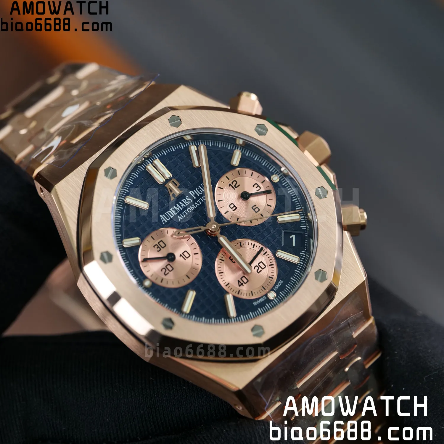 AP Royal Oak Chrono 26240 RG DDF 1:1 Best Edition Blue/RG Dial on RG Bracelet DD4401 Super Clone Weight (SW Dial) 78 e106f5c48884377 AMO Watch