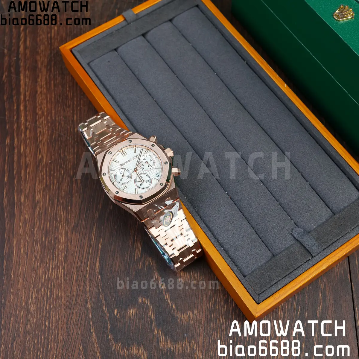 AP Royal Oak Chrono 26240 RG DDF 1:1 Best Edition White Dial on RG Bracelet DD4401 Super Clone Weight (SW Dial) 66 e202c4600bdb87b AMO Watch