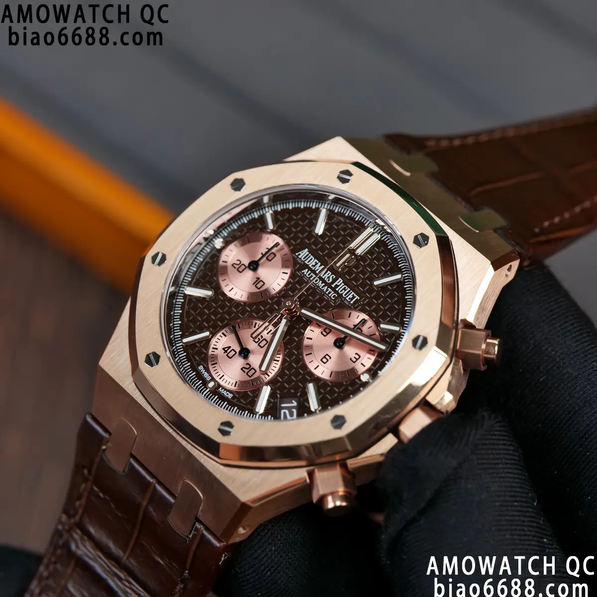 AP Royal Oak Chrono 26240 RG DDF 1:1 Best Edition Blue/RG Dial on Brown Leather Strap DD4401 Super Clone Weight (SW Dial) 93 e3825e78b0345e9 AMO Watch