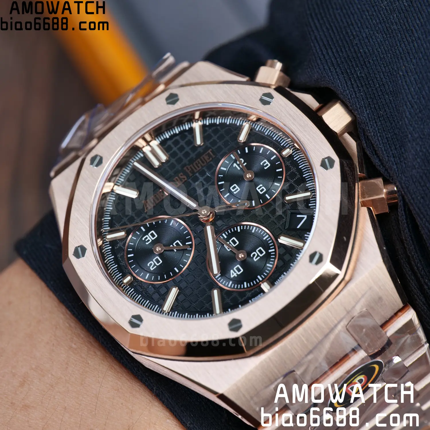 AP Royal Oak Chrono 26240 RG DDF 1:1 Best Edition Black Dial on RG Bracelet DD4401 Super Clone Weight (SW Dial) 90 e49088d0b8397a2 AMO Watch