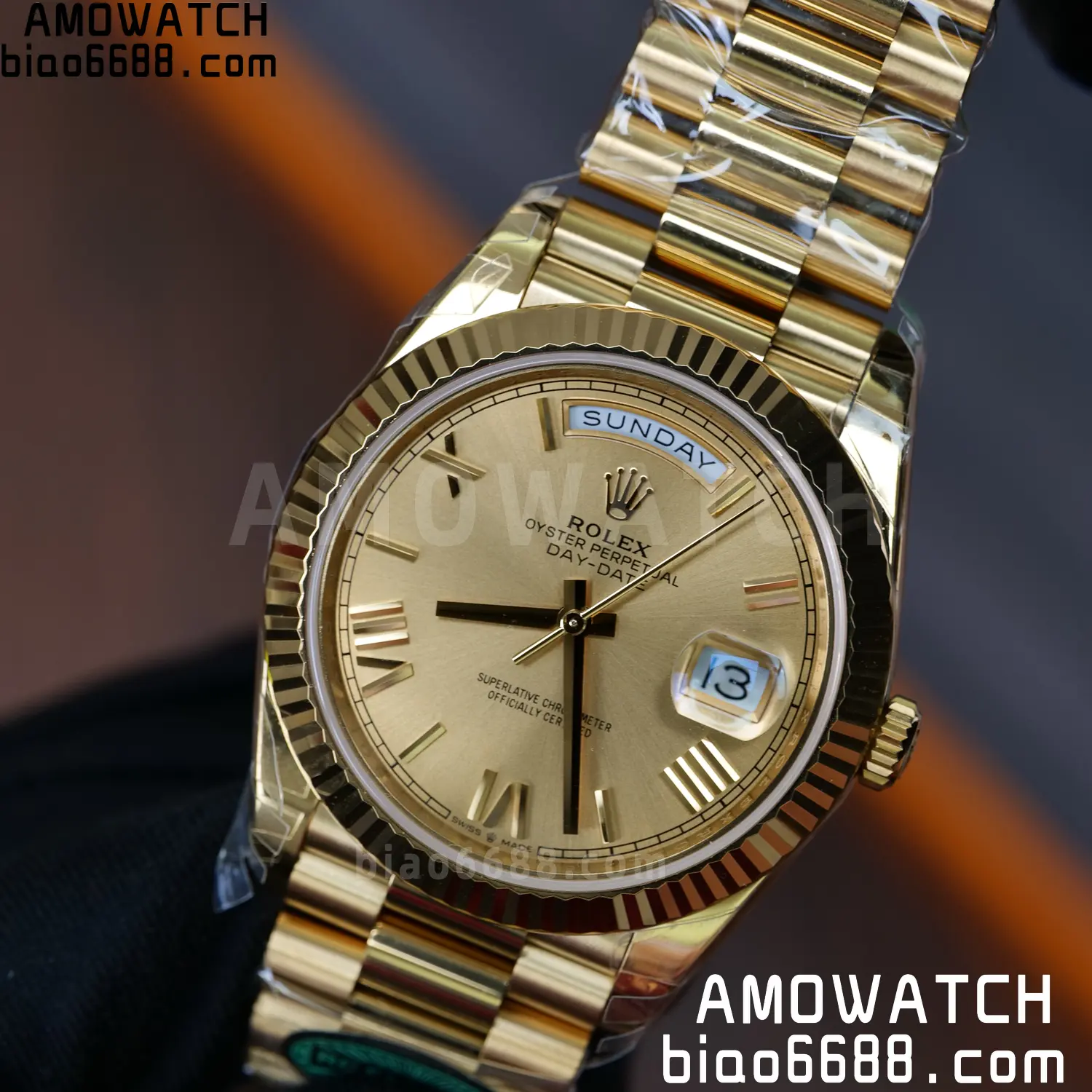 Rolex Day Date 40 YG 228238 RCF 1:1 Best Edition YG Dial on President Bracelet VR3255 (210g) 96 0d179b54a49227d AMO Watch