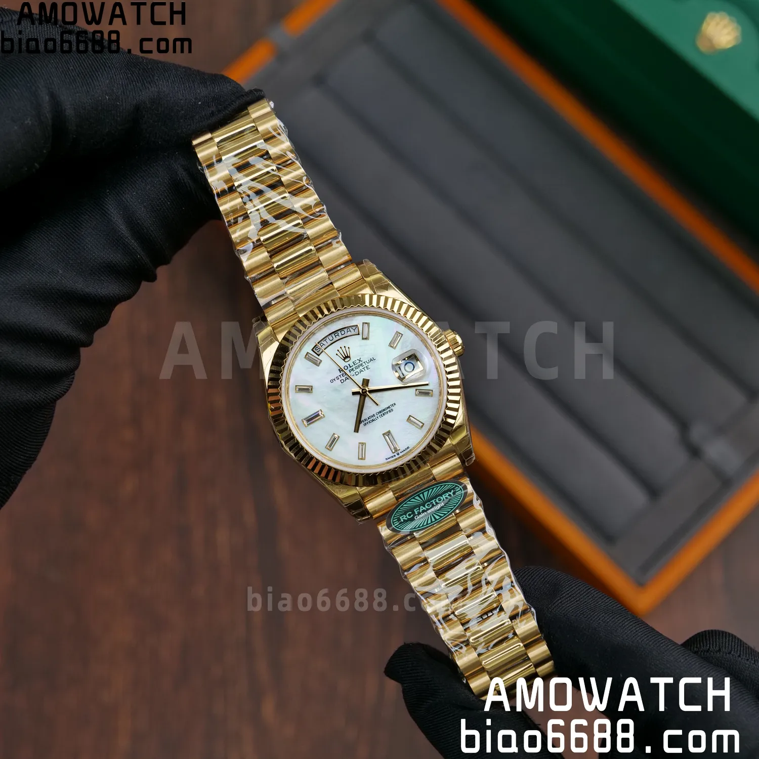 Rolex Day Date 40 YG 228238 RCF 1:1 Best Edition MOP Dial on President Bracelet VR3255 (211g) 57 153a0f7afa5c03d AMO Watch