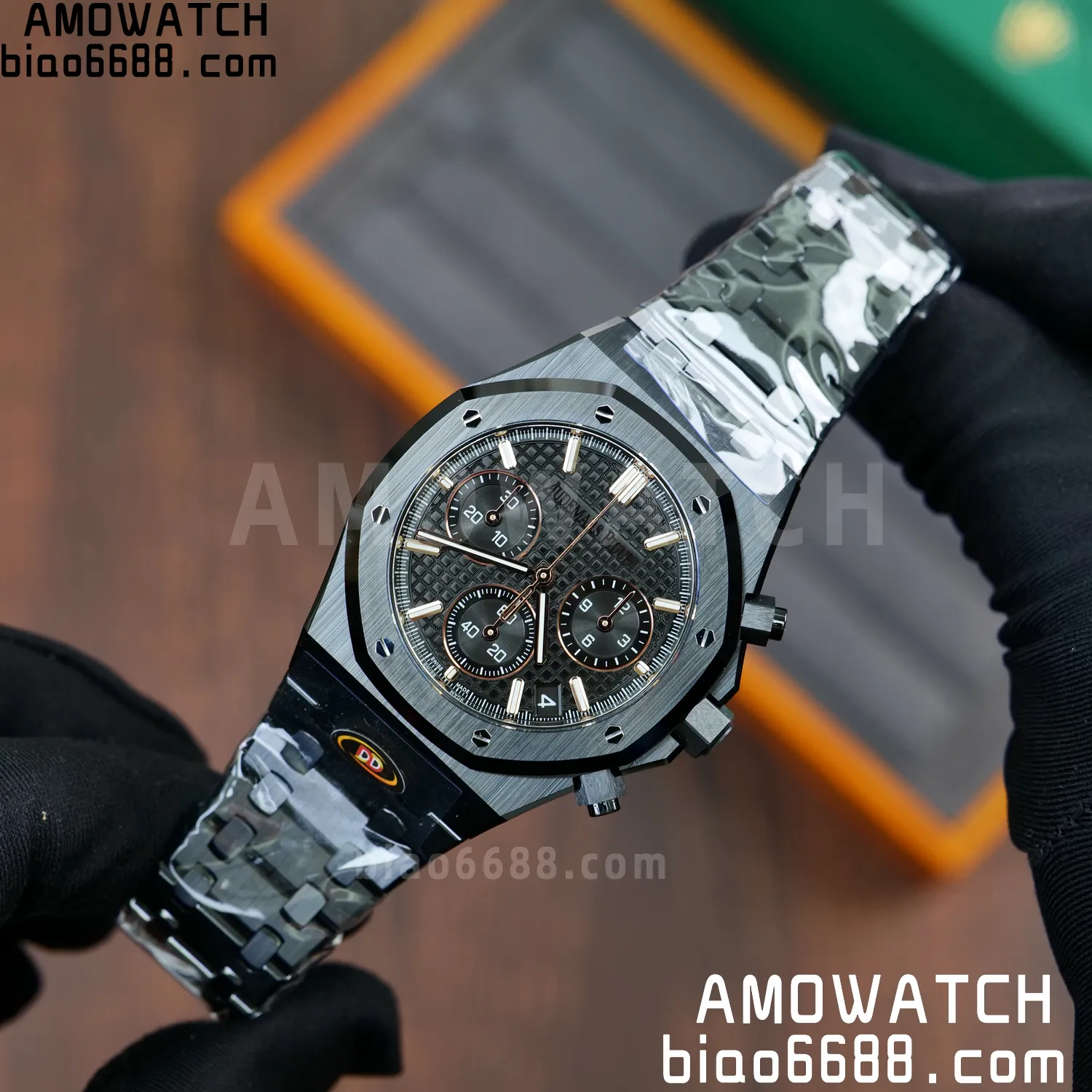 AP Royal Oak Chrono 26240 Black Ceramic DDF 1:1 Best Edition Black Dial SA4401 Super Clone 72 214fe1b84e5cc16 阿默表行AmoWatch