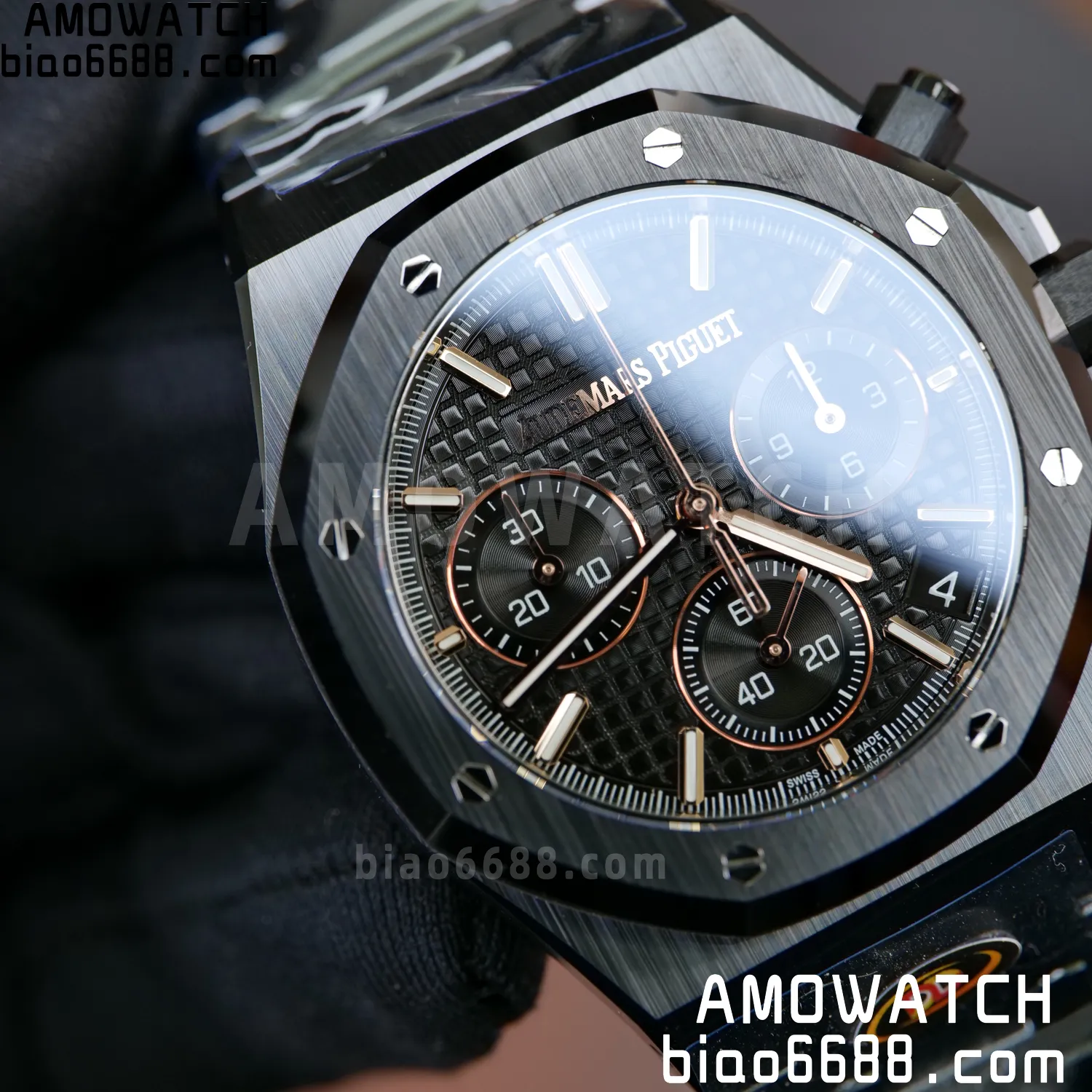 AP Royal Oak Chrono 26240 Black Ceramic DDF 1:1 Best Edition Black Dial SA4401 Super Clone 85 227a86bf25d761b 阿默表行AmoWatch