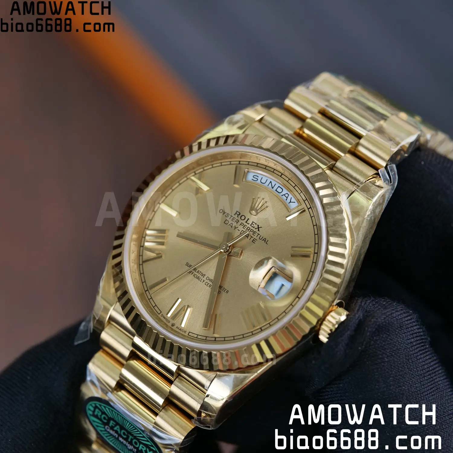 Rolex Day Date 40 YG 228238 RCF 1:1 Best Edition YG Dial on President Bracelet VR3255 (210g) 89 3b05122f70d25f3 AMO Watch