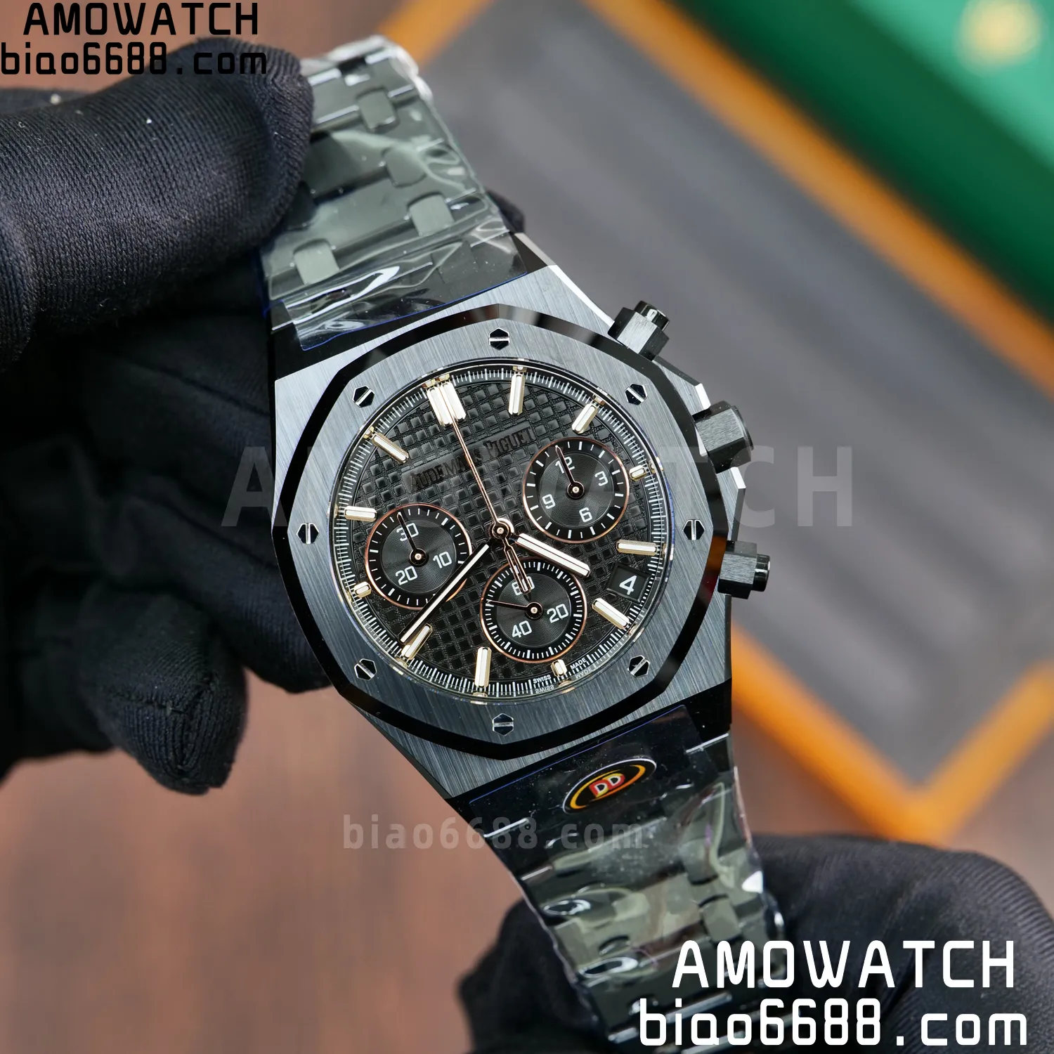 AP Royal Oak Chrono 26240 Black Ceramic DDF 1:1 Best Edition Black Dial SA4401 Super Clone 71 3c529406c6cce6f 阿默表行AmoWatch