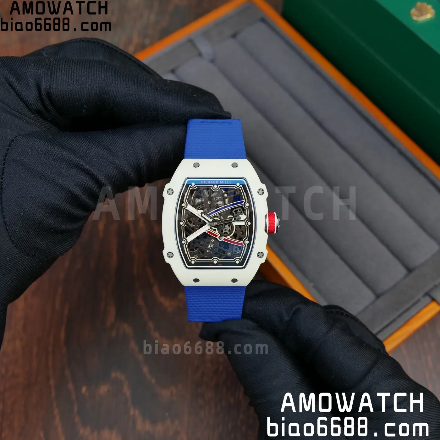 RICHARD MILLE RM67-02 White NTPT Best Edition France Dial on Blue Nylon strap CRMA7 Clone V10 57 4aa9096c6dde78b AMO Watch