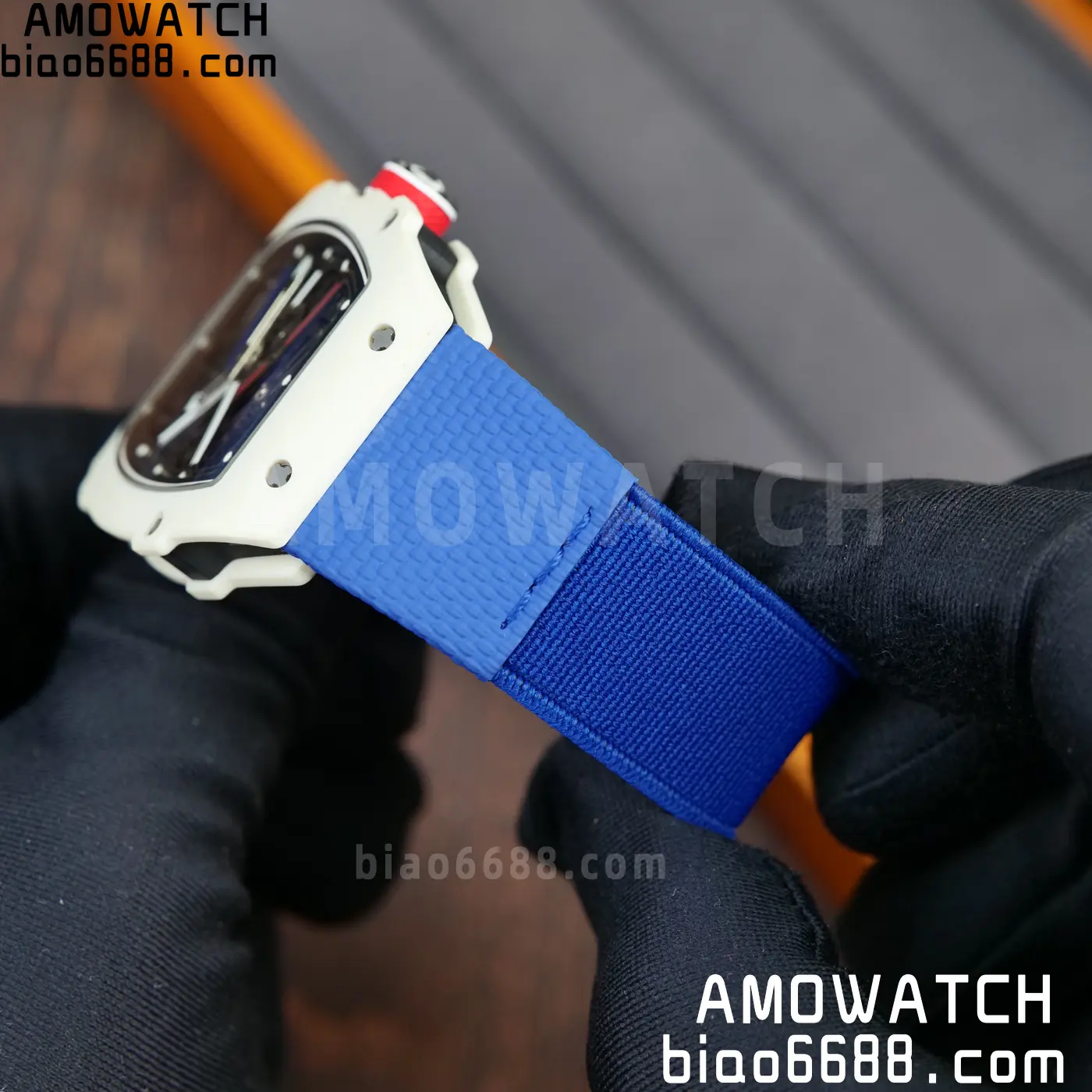RICHARD MILLE RM67-02 White NTPT Best Edition France Dial on Blue Nylon strap CRMA7 Clone V10 62 824c15eacda3a66 AMO Watch