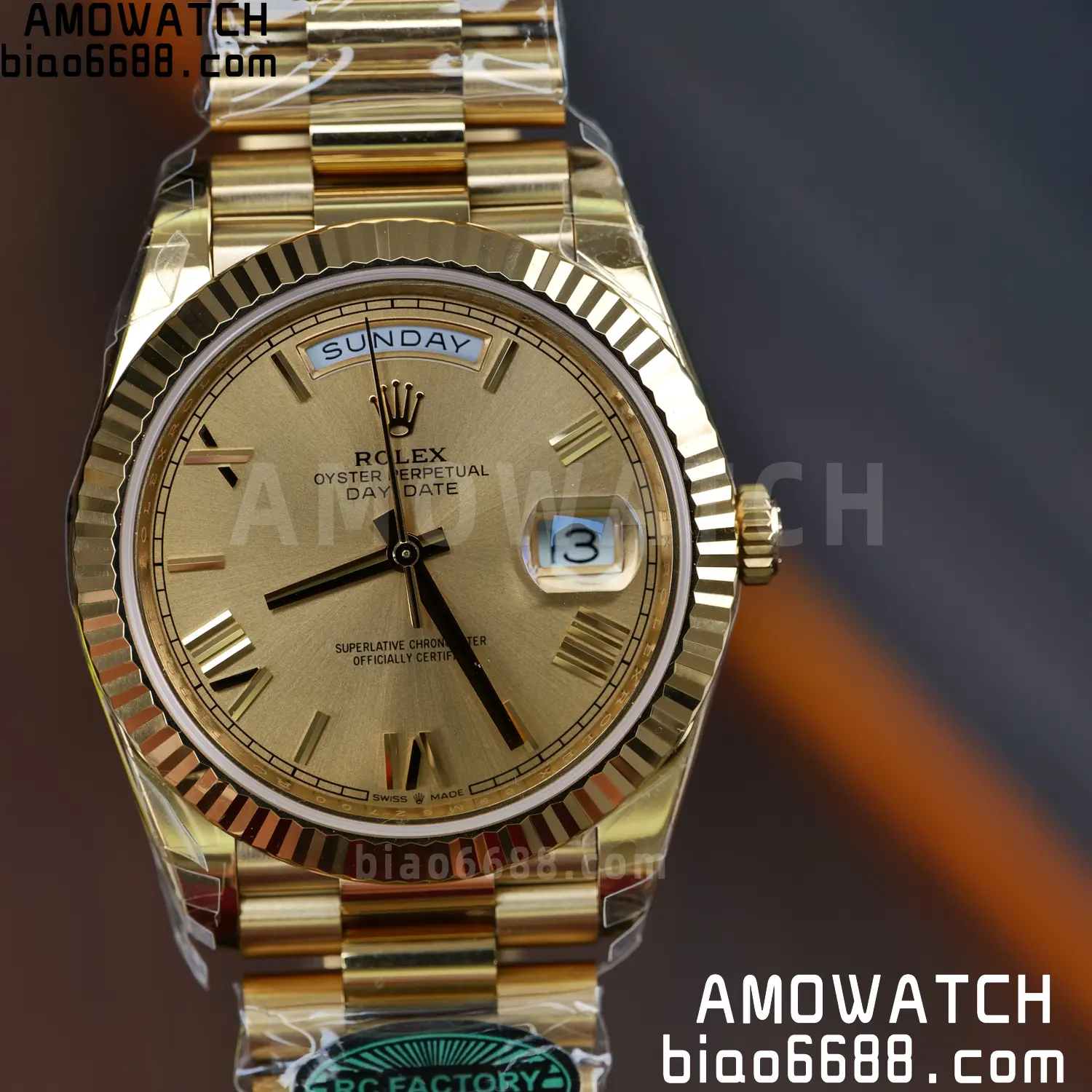 Rolex Day Date 40 YG 228238 RCF 1:1 Best Edition YG Dial on President Bracelet VR3255 (210g) 83 9bbb45d93a8b6be AMO Watch