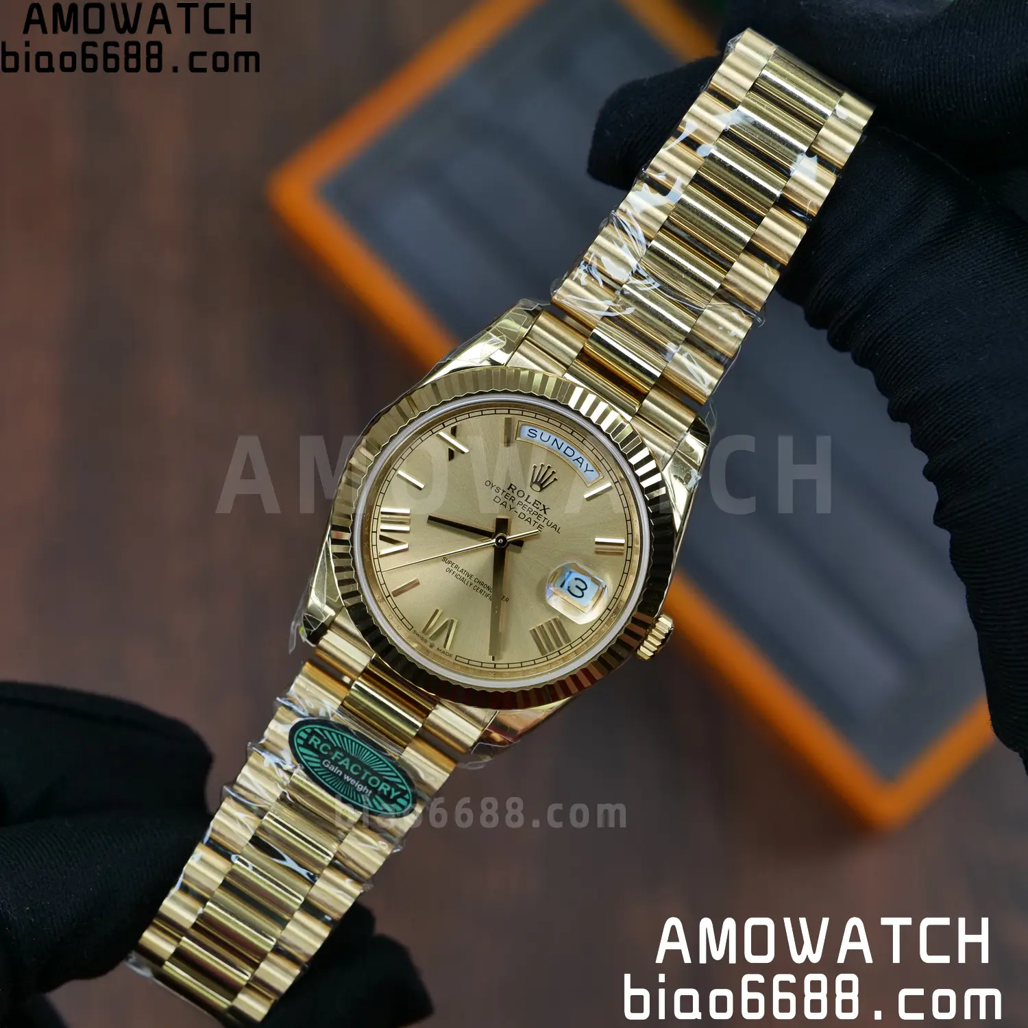 Rolex Day Date 40 YG 228238 RCF 1:1 Best Edition YG Dial on President Bracelet VR3255 (210g) 79 acb6c7504d3c31e AMO Watch