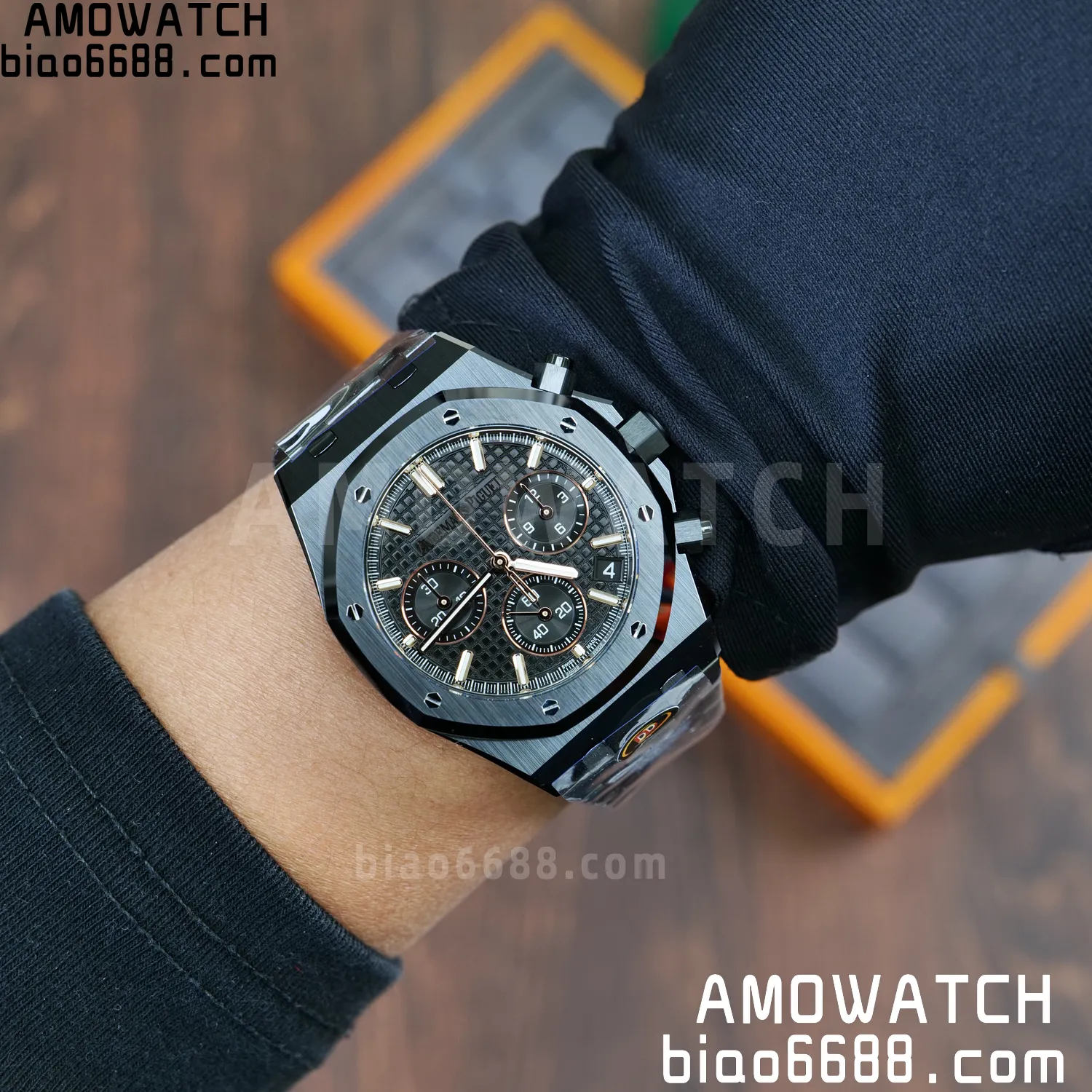 AP Royal Oak Chrono 26240 Black Ceramic DDF 1:1 Best Edition Black Dial SA4401 Super Clone 99 dc823316c8f7cc7 阿默表行AmoWatch