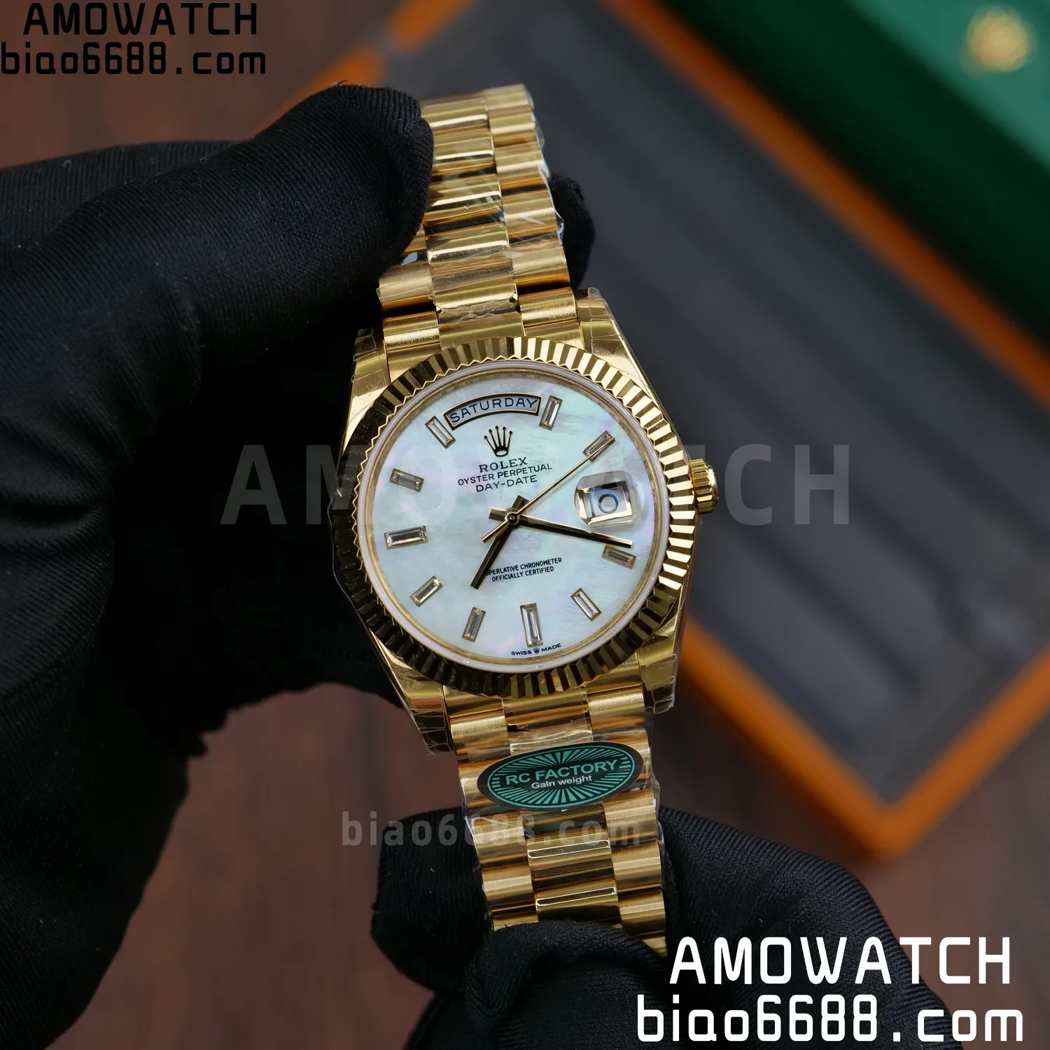 Rolex Day Date 40 YG 228238 RCF 1:1 Best Edition MOP Dial on President Bracelet VR3255 (211g) 58 e6670091f26bd59 AMO Watch