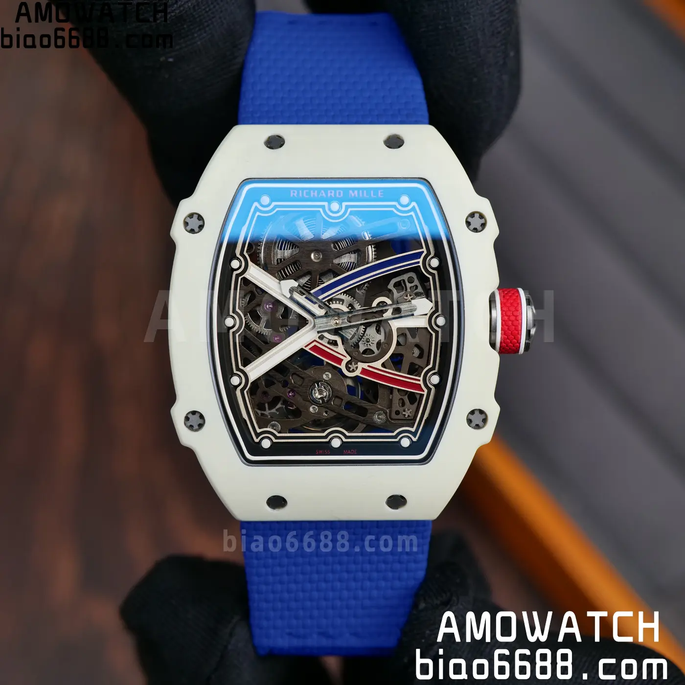 RICHARD MILLE RM67-02 White NTPT Best Edition France Dial on Blue Nylon strap CRMA7 Clone V10 63 ea133e254b61c13 AMO Watch