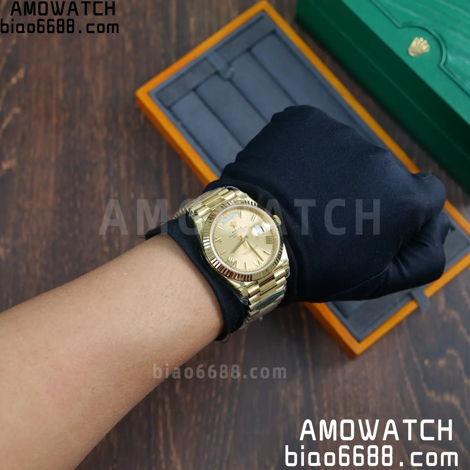 Rolex Day Date 40 YG 228238 RCF 1:1 Best Edition YG Dial on President Bracelet VR3255 (210g) 108 f2880877fbd3167 AMO Watch