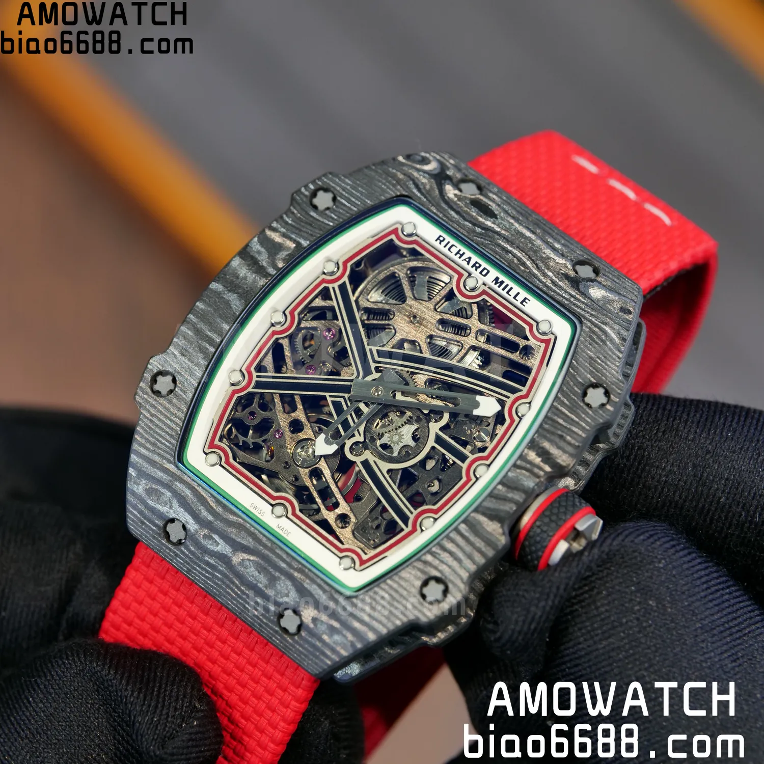 RICHARD MILLE RM67-02 Black NTPT Best Edition Italy Dial on Blue Nylon strap CRMA7 Clone V10 95 037ea7b9d61d304 阿默表行AmoWatch