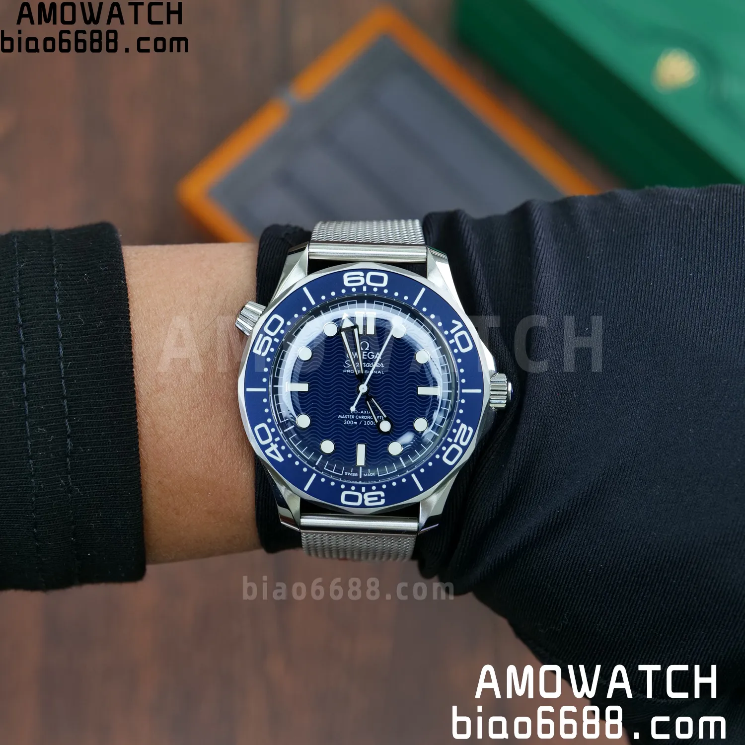 Omega Seamaster 300m 42mm VSF 1:1 Best Edition Blue Dial SA8806 Super Clone V6 103 07121e4d490d5e1 阿默表行AmoWatch