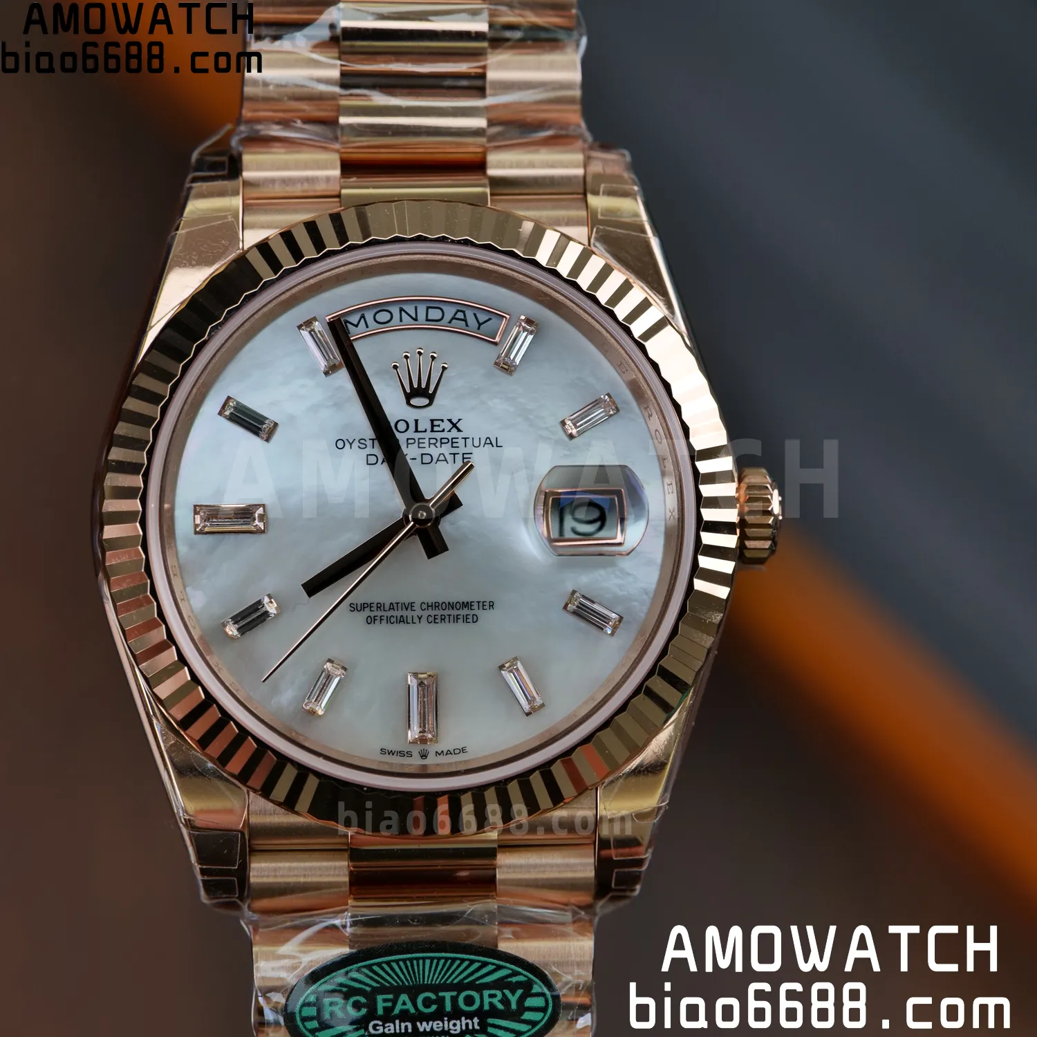 Rolex Day Date 40 RG 228236 RCF 1:1 Best Edition White Roman Dial on President Bracelet VR3255 (211g) 67 077662ecac8fa92 AMO Watch