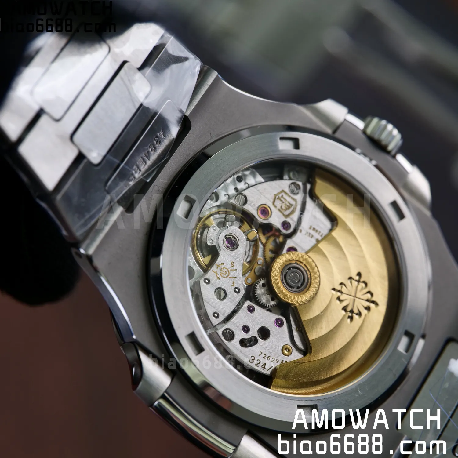Custom Made Nautilus 5711/1A Mossanite bezel on SS Bracelet DD324 Super Clone V2 99 0a0280472088110 阿默表行AmoWatch