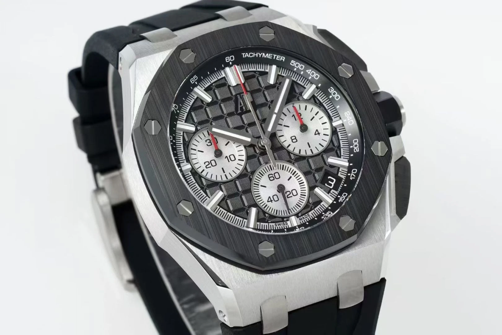 AP Royal Oak Offshore 43mm 26420so SS DDF 1:1 Best Edition Black/White Dial on Black Rubber Strap DD4401 Super Clone 20 12cf7c8ae16f384 1 AMO Watch