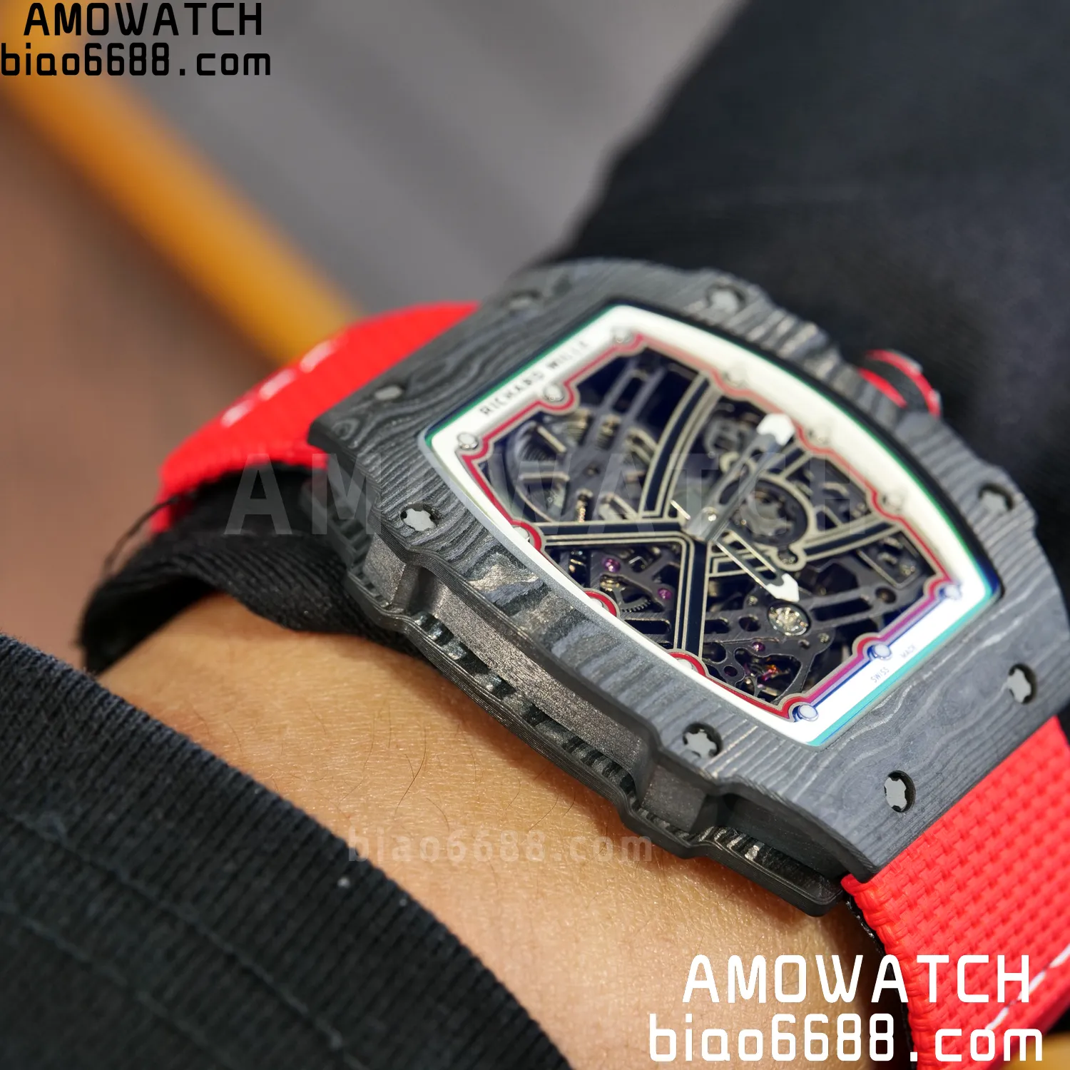 RICHARD MILLE RM67-02 Black NTPT Best Edition Italy Dial on Blue Nylon strap CRMA7 Clone V10 117 16c4917f109038b 阿默表行AmoWatch