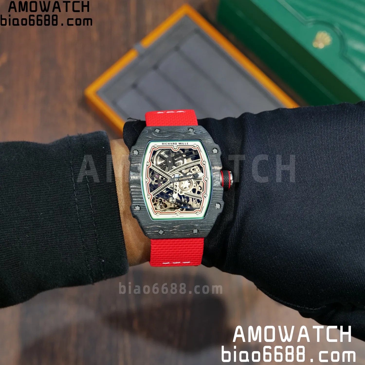 RICHARD MILLE RM67-02 Black NTPT Best Edition Italy Dial on Blue Nylon strap CRMA7 Clone V10 109 17ee8ce0127d77d 阿默表行AmoWatch