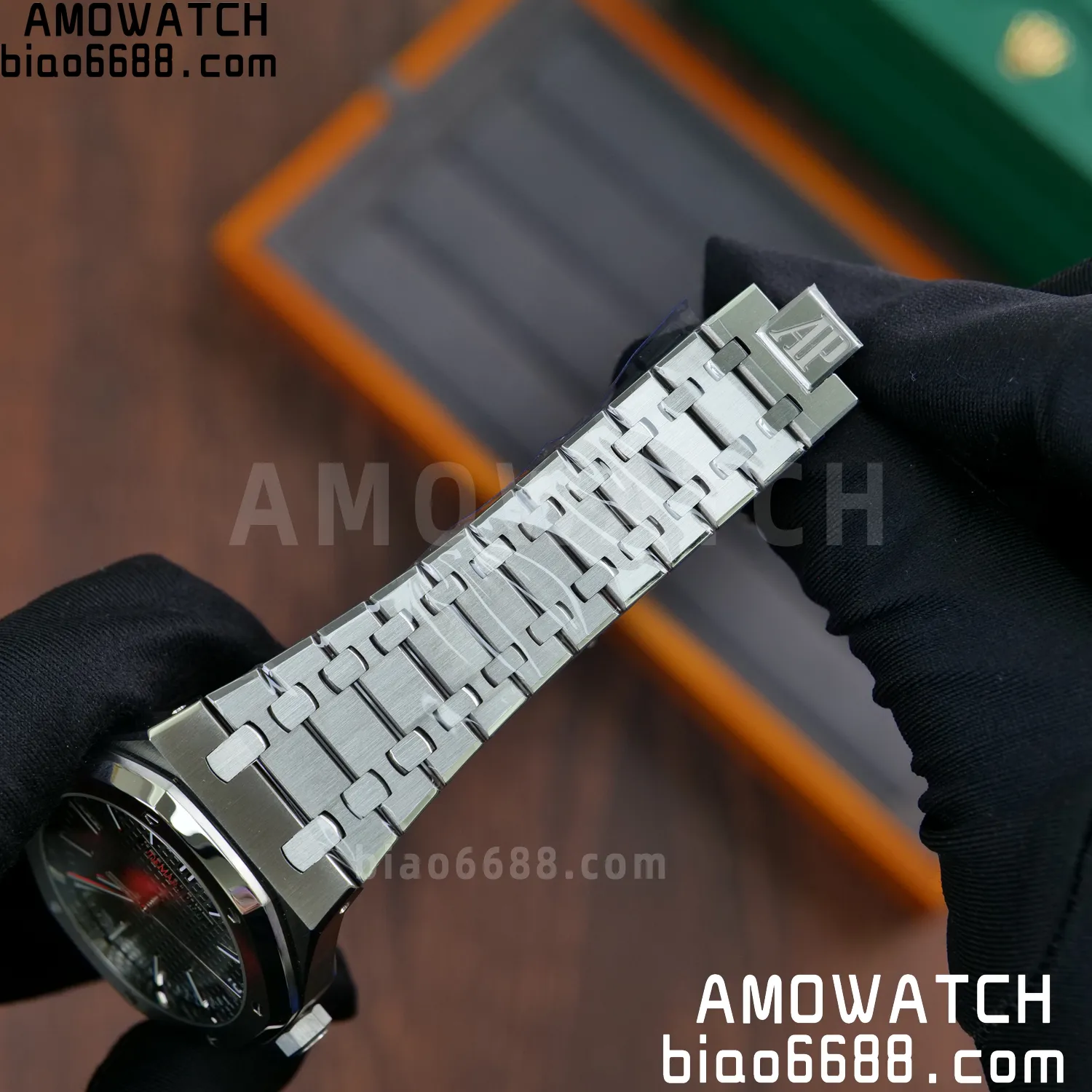 AP Royal Oak 41mm 15510ST SS APS Factory 1:1 Best Edition Black Dial on SS Bracelet SA4302 Super Clone (Free Sprung) 74 1cc73cc9f8ec75f 阿默表行AmoWatch