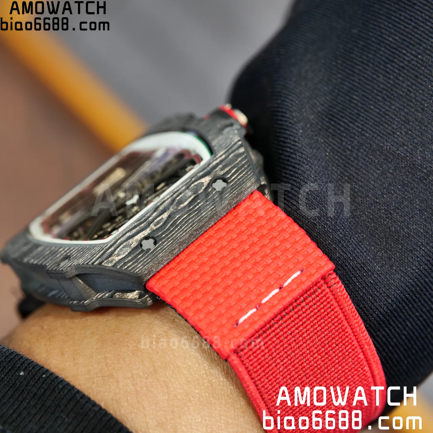 RICHARD MILLE RM67-02 Black NTPT Best Edition Italy Dial on Blue Nylon strap CRMA7 Clone V10 114 1f69e10a89f991f 阿默表行AmoWatch