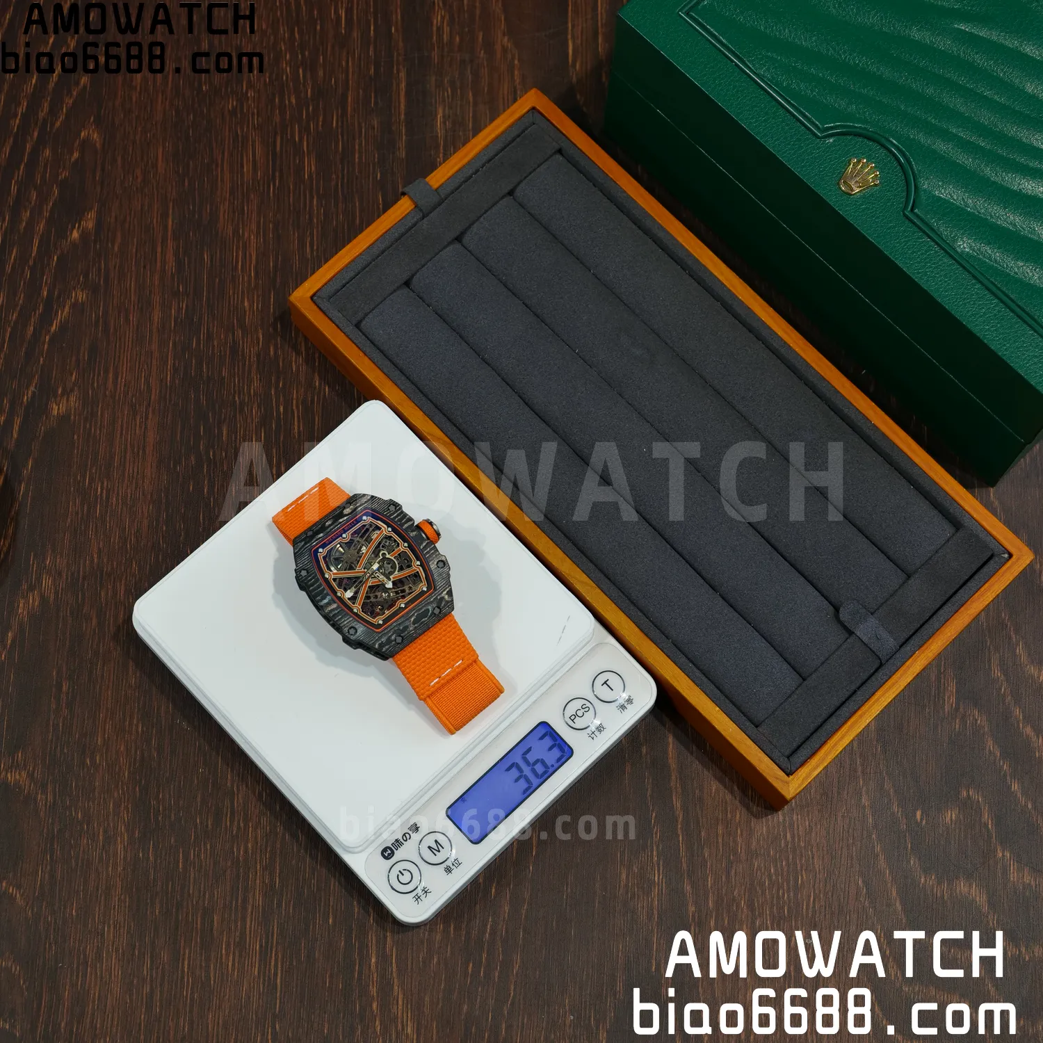RICHARD MILLE RM67-02 Black NTPT Best Edition McLaren Dial on Orange Nylon strap CRMA7 Clone V10 79 205cec5cf36699a 阿默表行AmoWatch