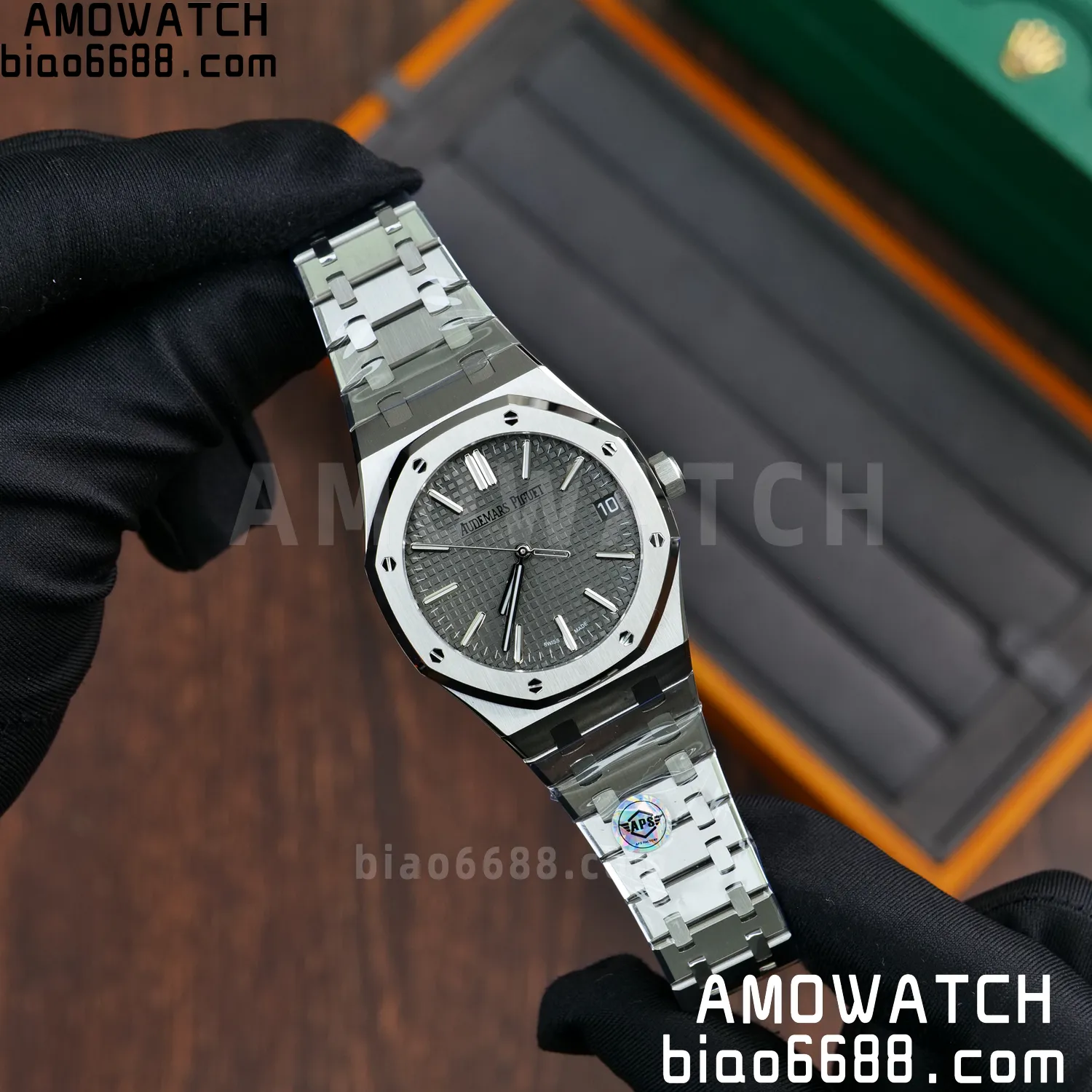 AP Royal Oak 41mm 15510ST SS APS Factory 1:1 Best Edition Black Dial on SS Bracelet SA4302 Super Clone (Free Sprung) 70 21daa155e901819 阿默表行AmoWatch