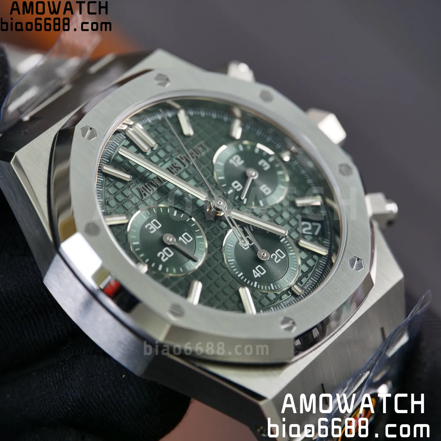 Royal Oak Chrono 26240 SS DDF 1:1 Best Edition Green Dial on SS Bracelet DD4401 Super Clone (50th Anniversary) 79 26119e9b345d2b8 AMO Watch