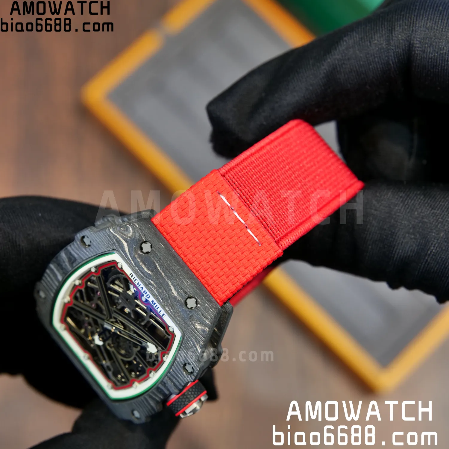 RICHARD MILLE RM67-02 Black NTPT Best Edition Italy Dial on Blue Nylon strap CRMA7 Clone V10 86 2d83e8d374c5899 阿默表行AmoWatch