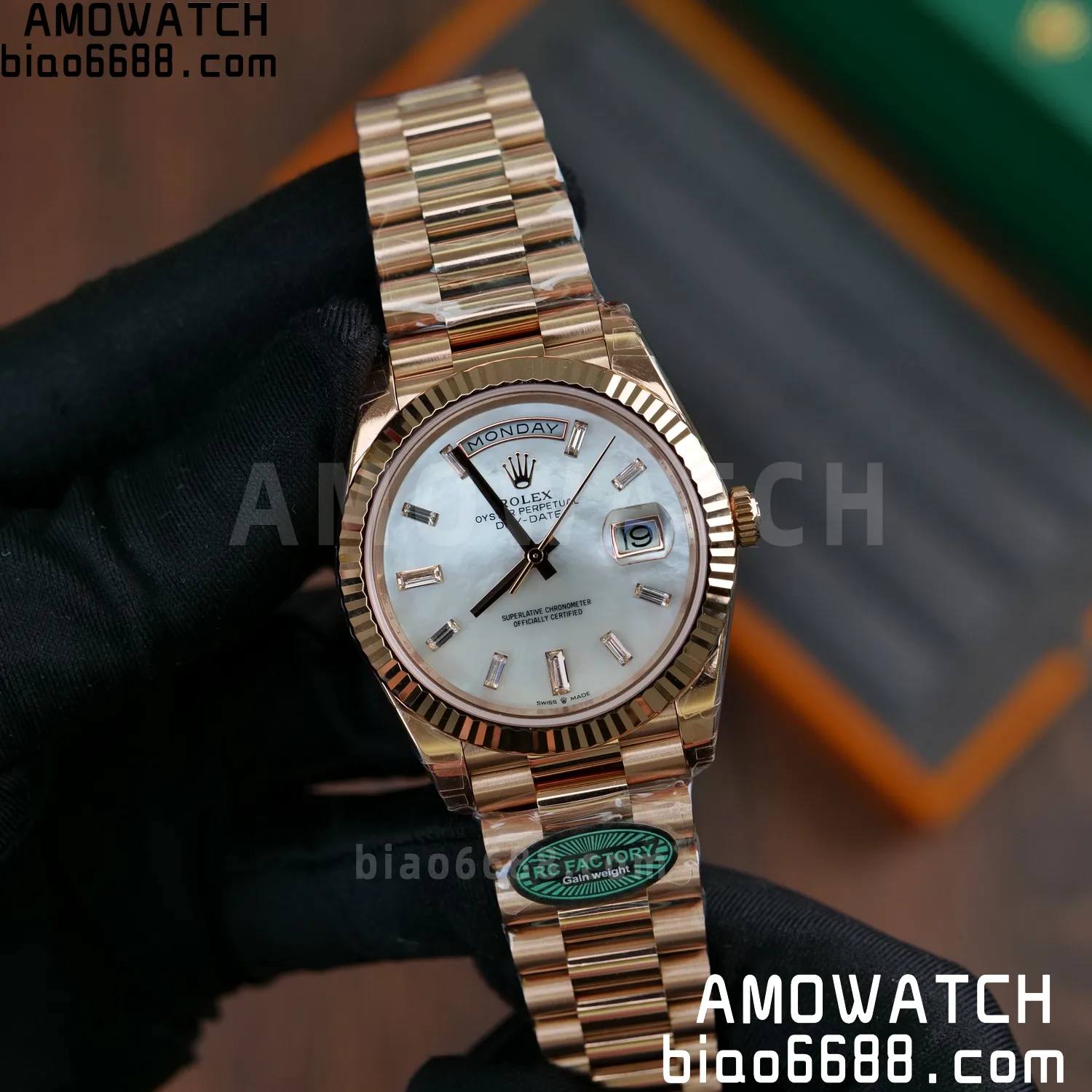 Rolex Day Date 40 RG 228236 RCF 1:1 Best Edition White Roman Dial on President Bracelet VR3255 (211g) 62 2db2e776b0a9efa AMO Watch