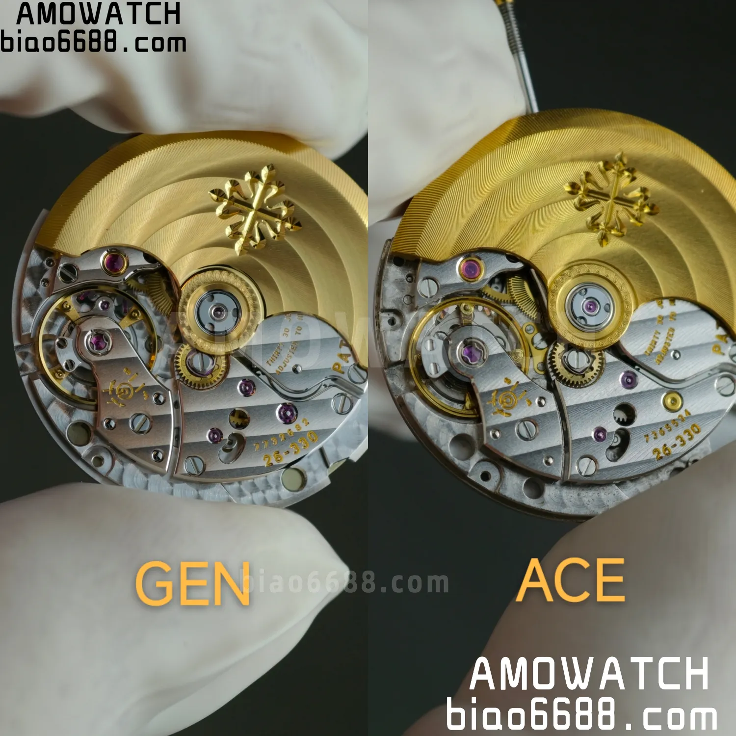 Custom Made PP ace factory cal.330 automatic movement. Suitable for 5167, 5168, 5711 15 3080ab270ae5053 AMO Watch